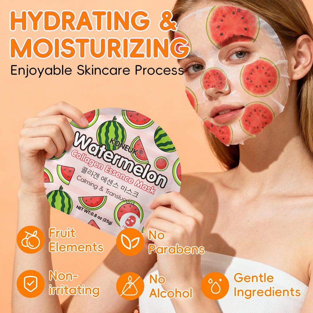 KONEUK 30 Pack Aloe Vera Hydrating Face Masks Skincare, Moisturizing & Soothing Sheet Face Mask for Skin Care, Bulk Aloe Face Masks for After Sun Skin Care, Spa Party Gifts for Women