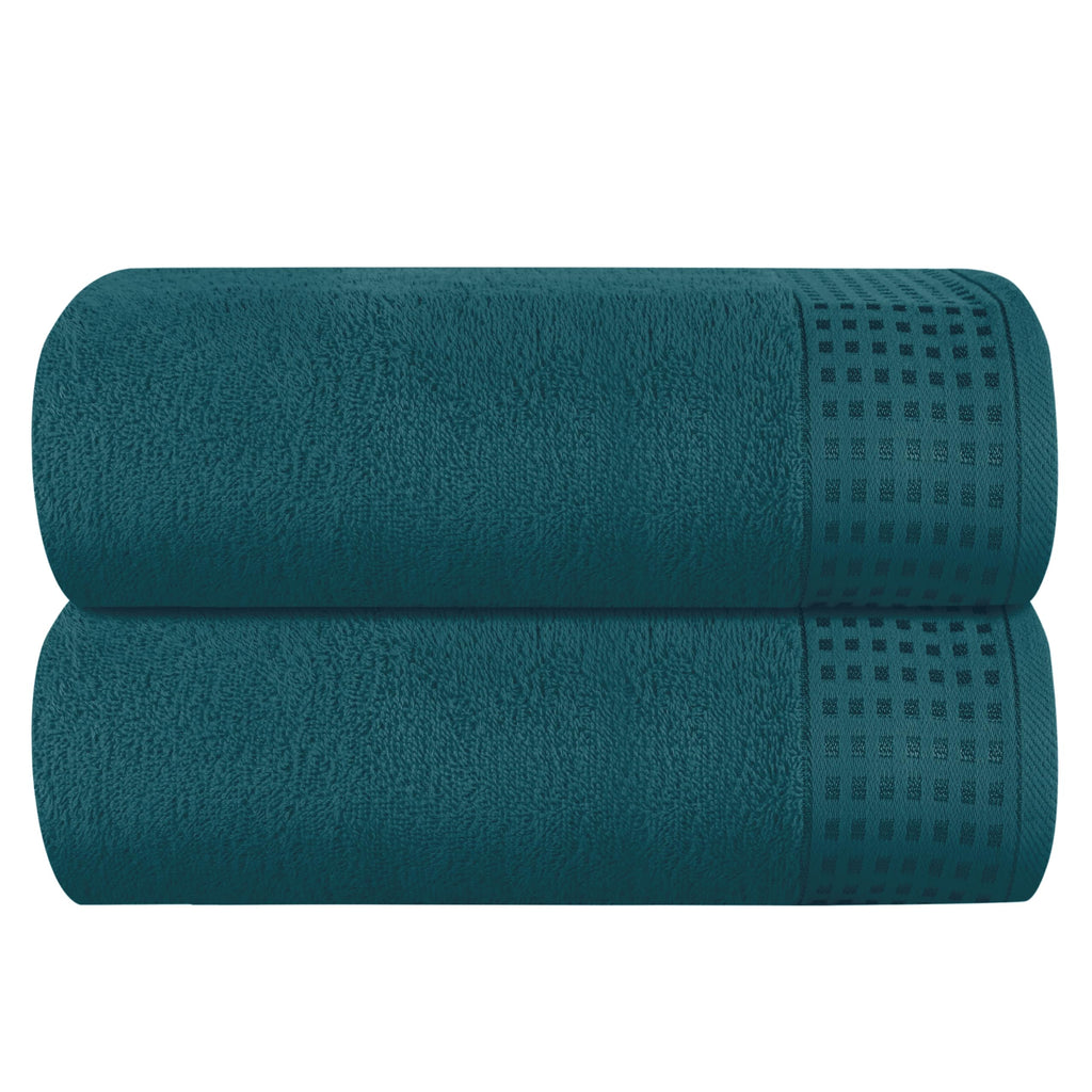 GLAMBURG 100% Cotton Ultra Soft 6 Pack Towel Set, Contains 2 Bath Towels 28x55 Inches, 2 Hand Towels 16x24 Inches & 2 Wash Coths 12x12 Inches, Compact Absorbent Lightweight & Quickdry - Pink