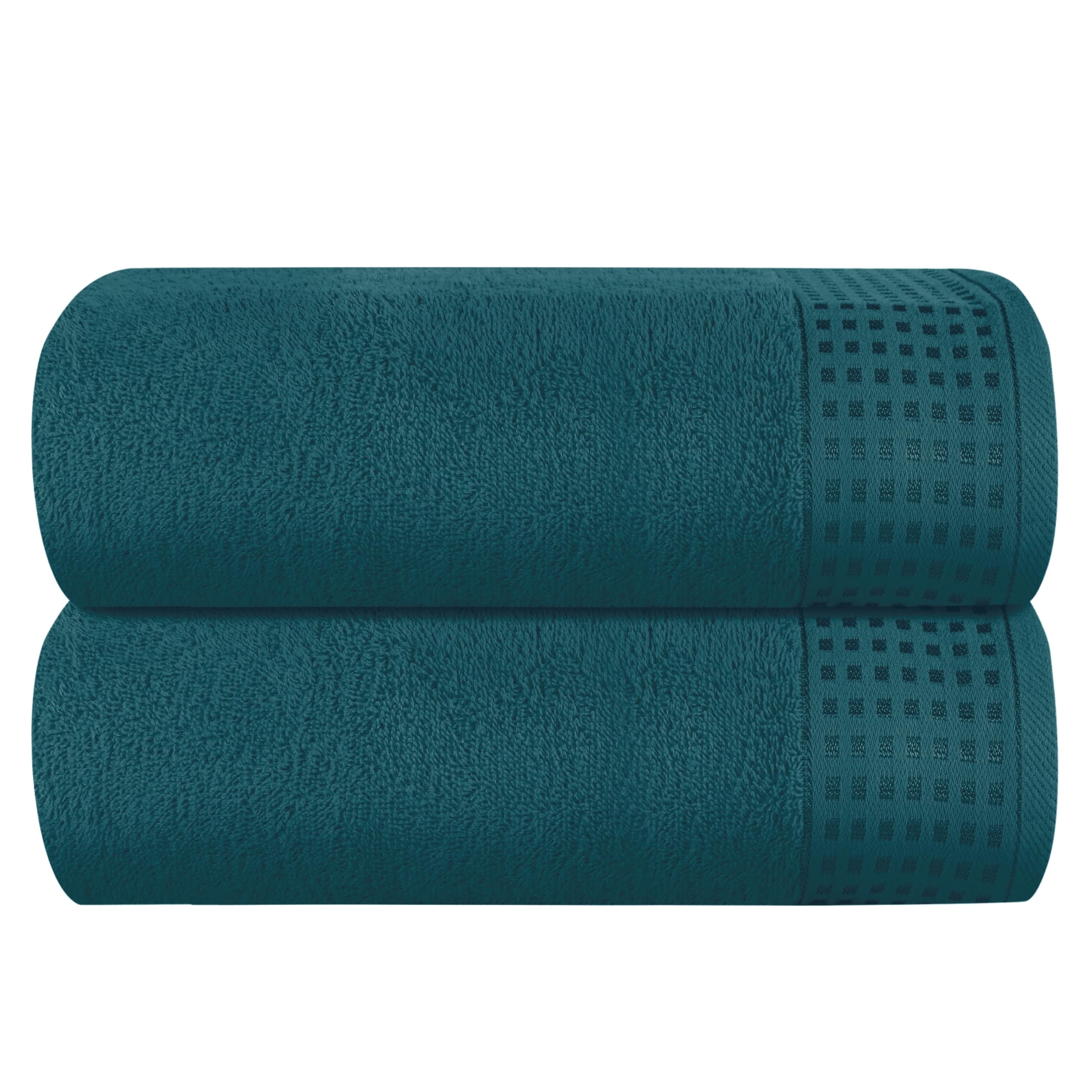 GLAMBURG 100% Cotton Ultra Soft 6 Pack Towel Set, Contains 2 Bath Towels 28x55 Inches, 2 Hand Towels 16x24 Inches & 2 Wash Coths 12x12 Inches, Compact Absorbent Lightweight & Quickdry - Pink