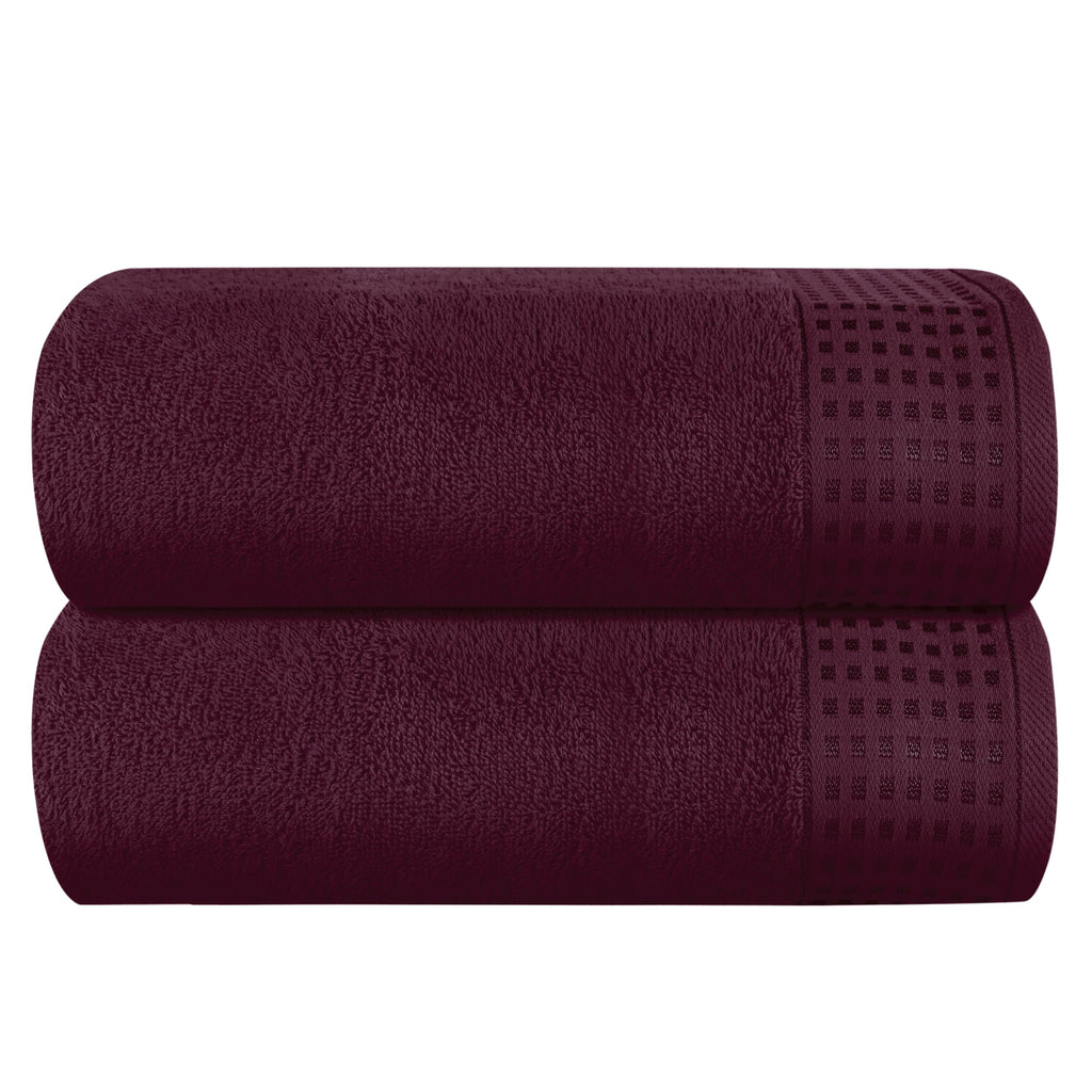 GLAMBURG 100% Cotton Ultra Soft 6 Pack Towel Set, Contains 2 Bath Towels 28x55 Inches, 2 Hand Towels 16x24 Inches & 2 Wash Coths 12x12 Inches, Compact Absorbent Lightweight & Quickdry - Pink