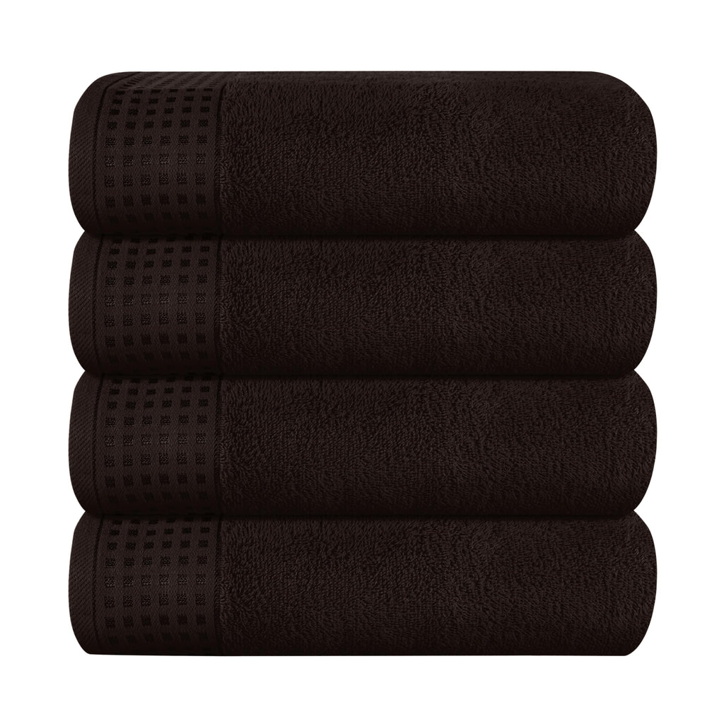 GLAMBURG 100% Cotton Ultra Soft 6 Pack Towel Set, Contains 2 Bath Towels 28x55 Inches, 2 Hand Towels 16x24 Inches & 2 Wash Coths 12x12 Inches, Compact Absorbent Lightweight & Quickdry - Pink