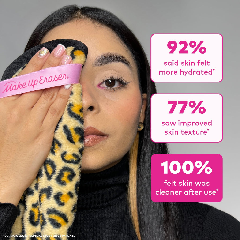 The Original MakeUp Eraser PRO, Effortlessly Remove All Makeup Using Only Water, Including Waterproof Mascara, Eyeliner, Foundation, Lipstick, Sunscreen,and More! Original Pink, 1ct.