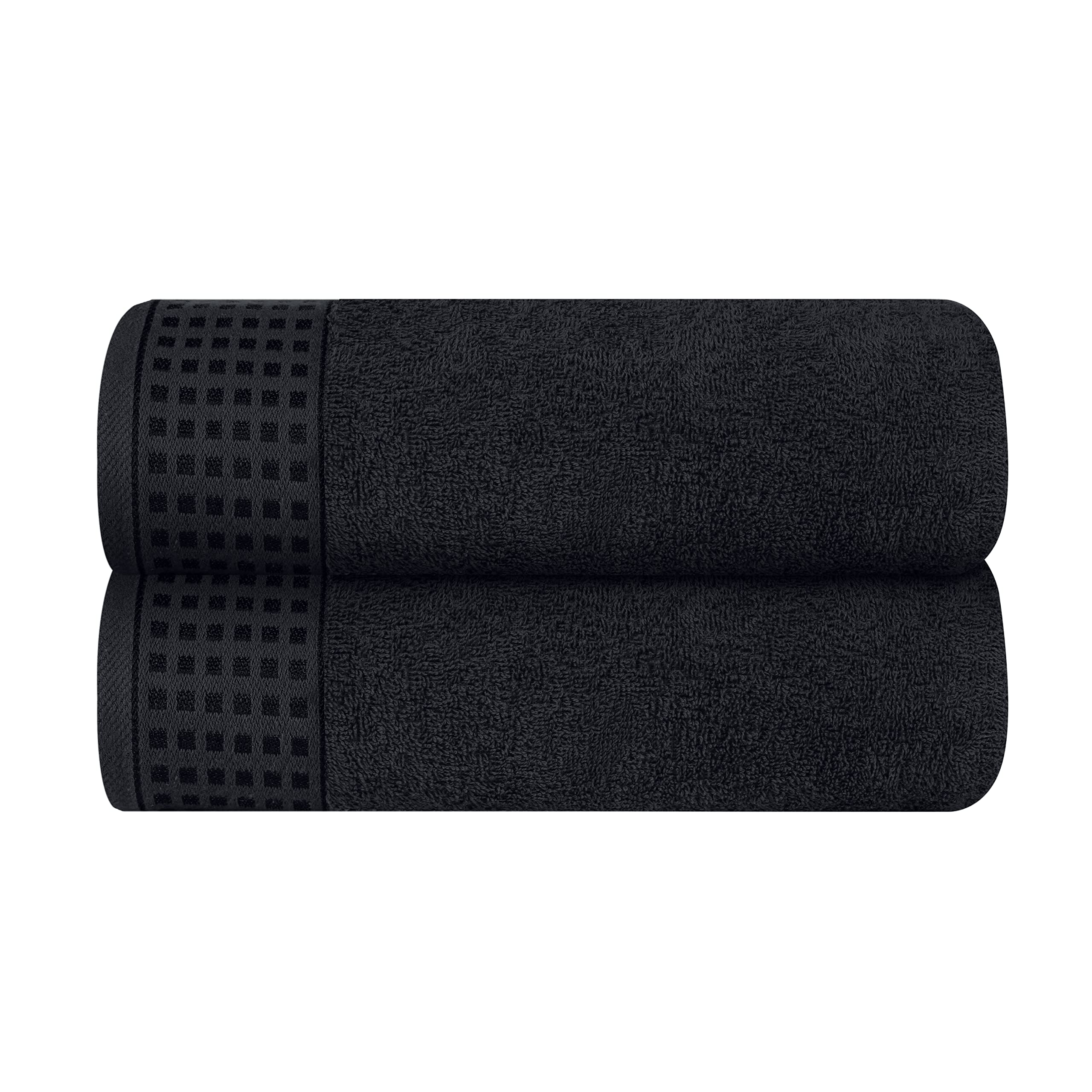 GLAMBURG 100% Cotton Ultra Soft 6 Pack Towel Set, Contains 2 Bath Towels 28x55 Inches, 2 Hand Towels 16x24 Inches & 2 Wash Coths 12x12 Inches, Compact Absorbent Lightweight & Quickdry - Pink