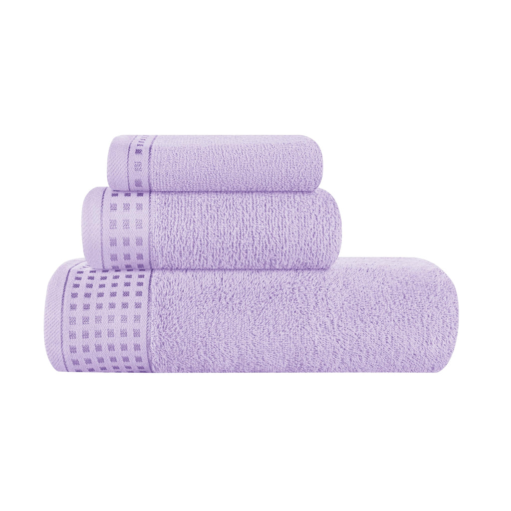 GLAMBURG 100% Cotton Ultra Soft 6 Pack Towel Set, Contains 2 Bath Towels 28x55 Inches, 2 Hand Towels 16x24 Inches & 2 Wash Coths 12x12 Inches, Compact Absorbent Lightweight & Quickdry - Pink