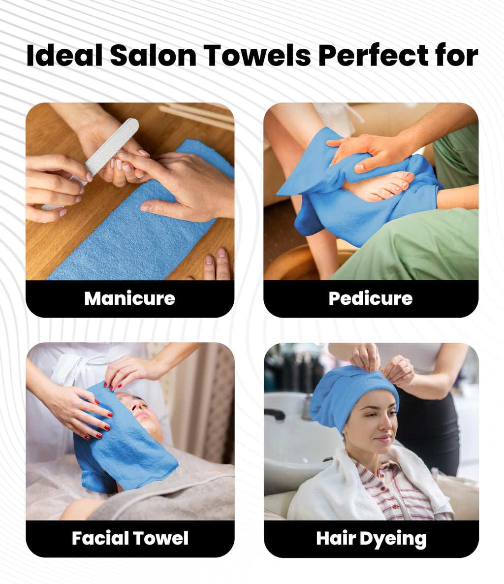 Avalon Towels Salon Towel - Pink Hand Towels Bulk Pack of 24 - 100% Cotton Absorbent Spa, Facial & Gym Towel for Working Out - 16x27 Inches (Not Bleach Proof)