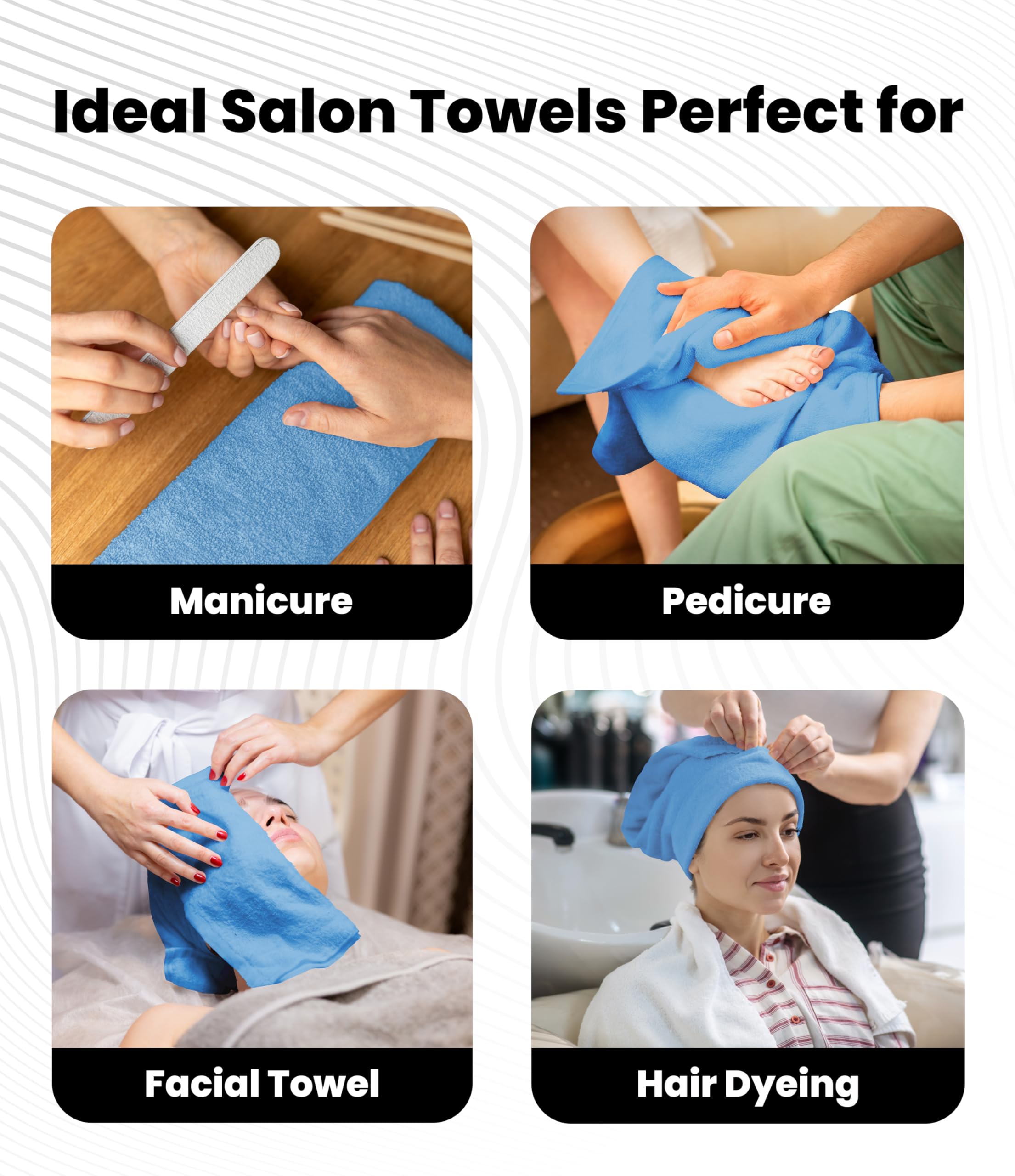 Avalon Towels Salon Towel - Pink Hand Towels Bulk Pack of 24 - 100% Cotton Absorbent Spa, Facial & Gym Towel for Working Out - 16x27 Inches (Not Bleach Proof)