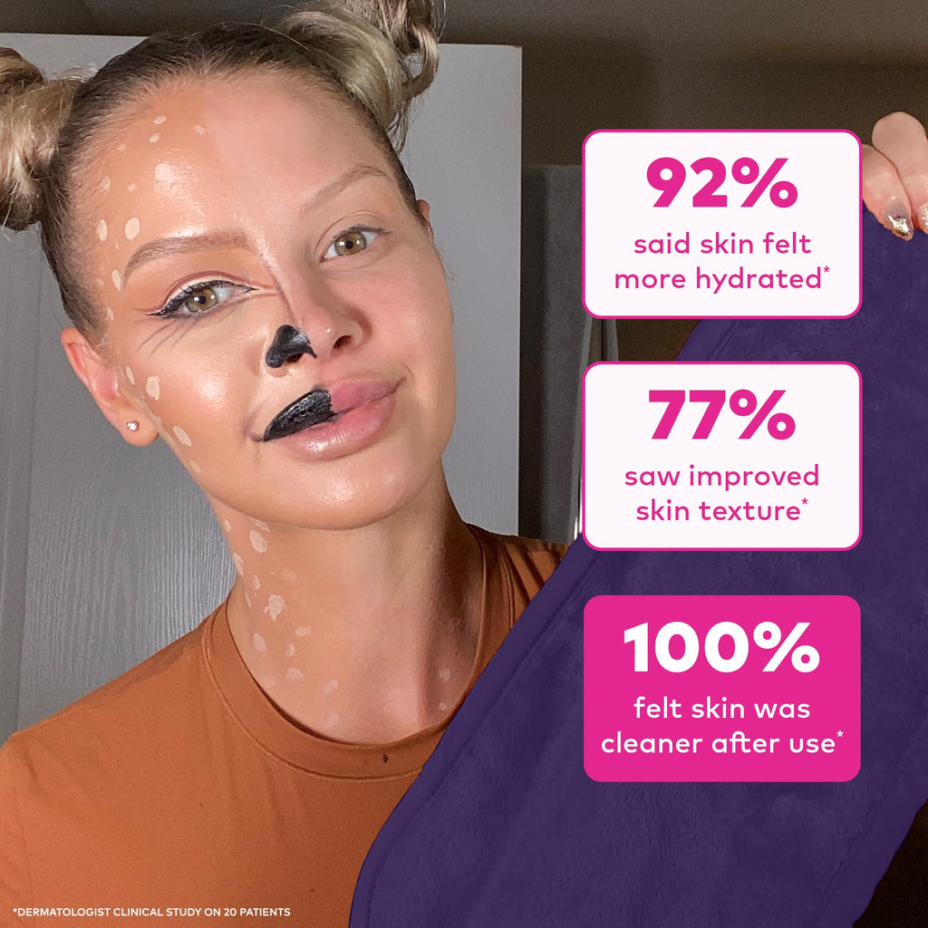 The Original MakeUp Eraser PRO, Effortlessly Remove All Makeup Using Only Water, Including Waterproof Mascara, Eyeliner, Foundation, Lipstick, Sunscreen,and More! Original Pink, 1ct.