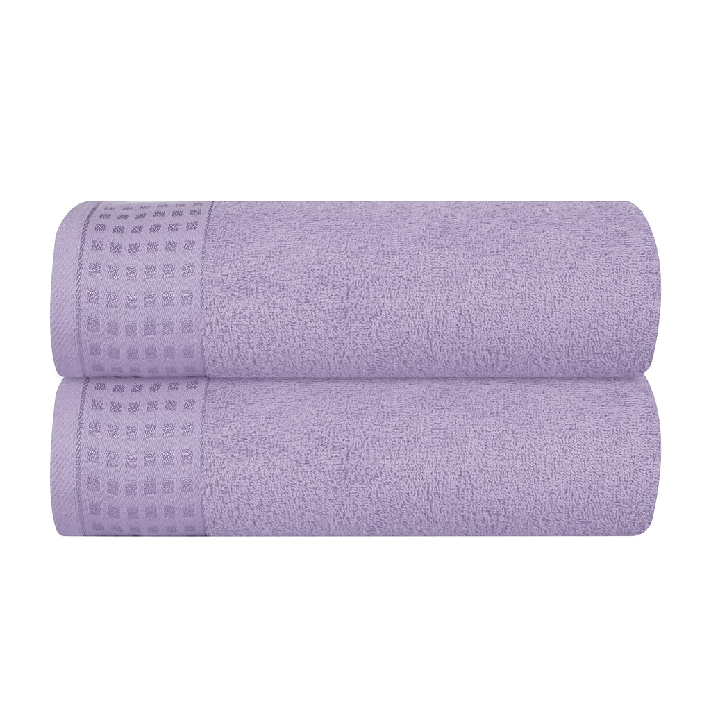 GLAMBURG 100% Cotton Ultra Soft 6 Pack Towel Set, Contains 2 Bath Towels 28x55 Inches, 2 Hand Towels 16x24 Inches & 2 Wash Coths 12x12 Inches, Compact Absorbent Lightweight & Quickdry - Pink