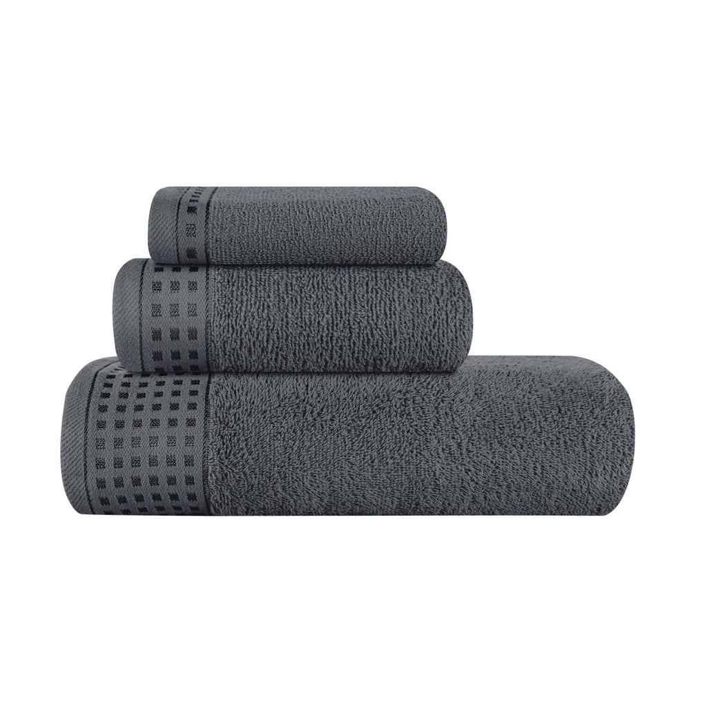 GLAMBURG 100% Cotton Ultra Soft 6 Pack Towel Set, Contains 2 Bath Towels 28x55 Inches, 2 Hand Towels 16x24 Inches & 2 Wash Coths 12x12 Inches, Compact Absorbent Lightweight & Quickdry - Pink