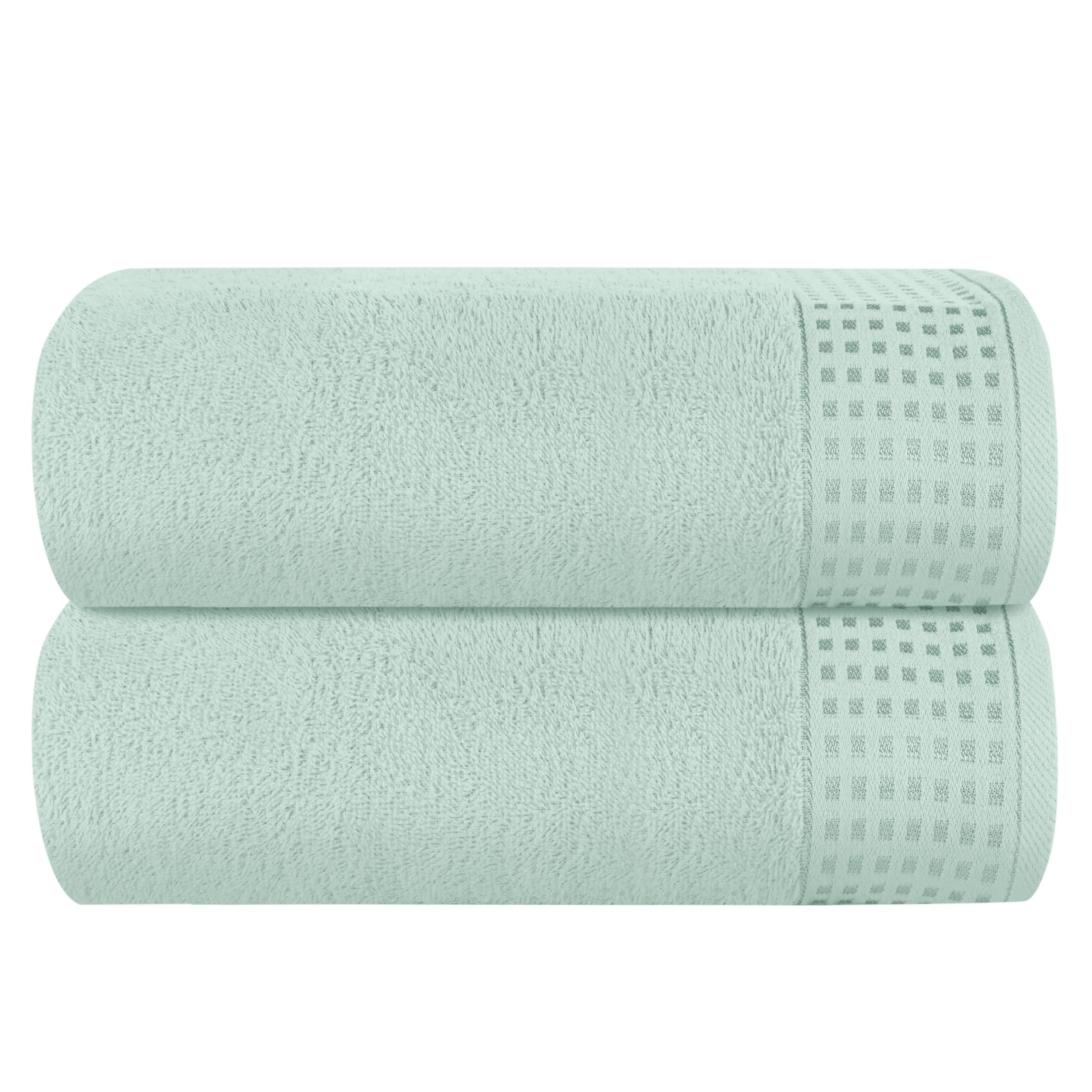 GLAMBURG 100% Cotton Ultra Soft 6 Pack Towel Set, Contains 2 Bath Towels 28x55 Inches, 2 Hand Towels 16x24 Inches & 2 Wash Coths 12x12 Inches, Compact Absorbent Lightweight & Quickdry - Pink