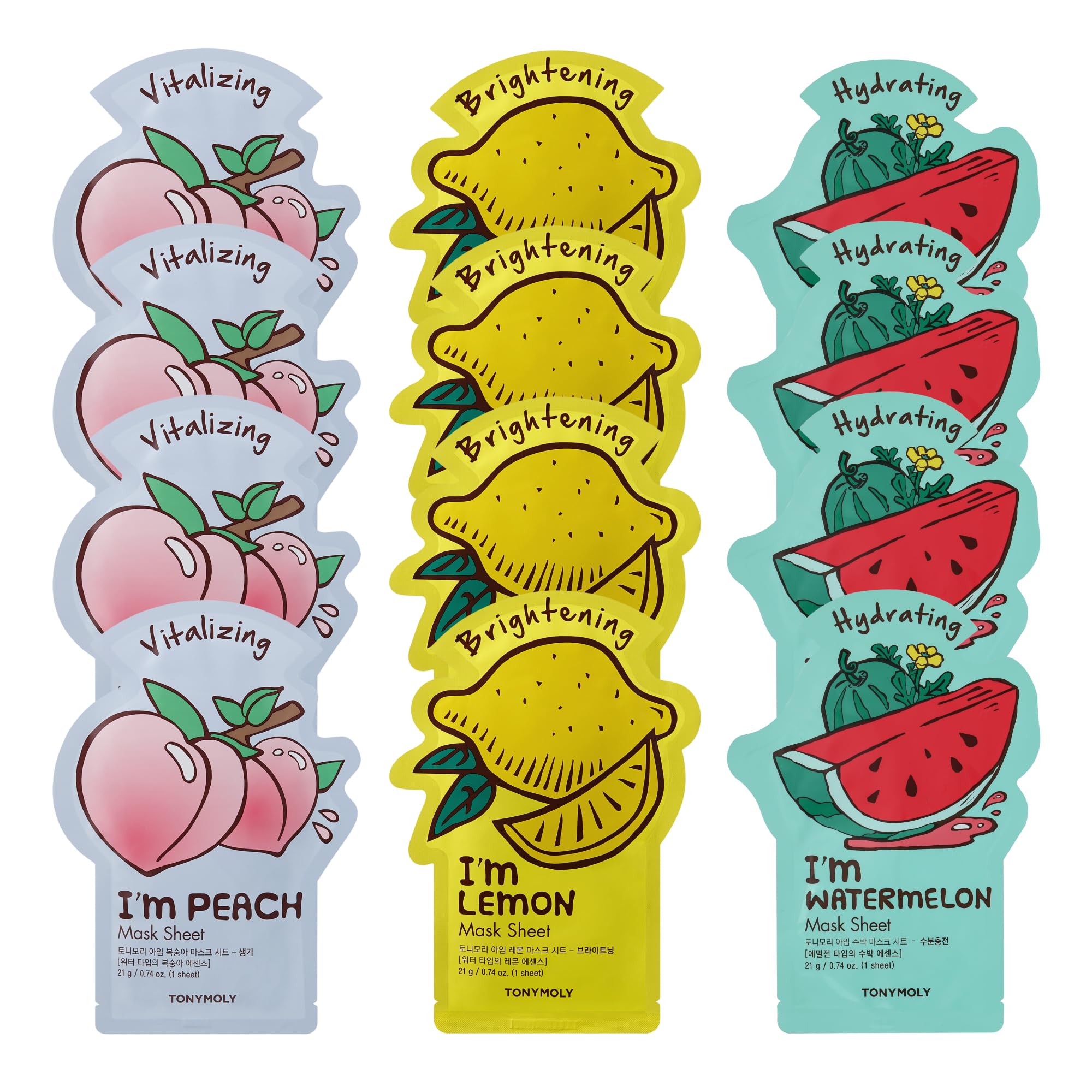 TONYMOLY I’m Sheet Mask Gift Set – Korean Face Mask Variety Pack with Hydrating & Vitamin Essences, 10 Pack