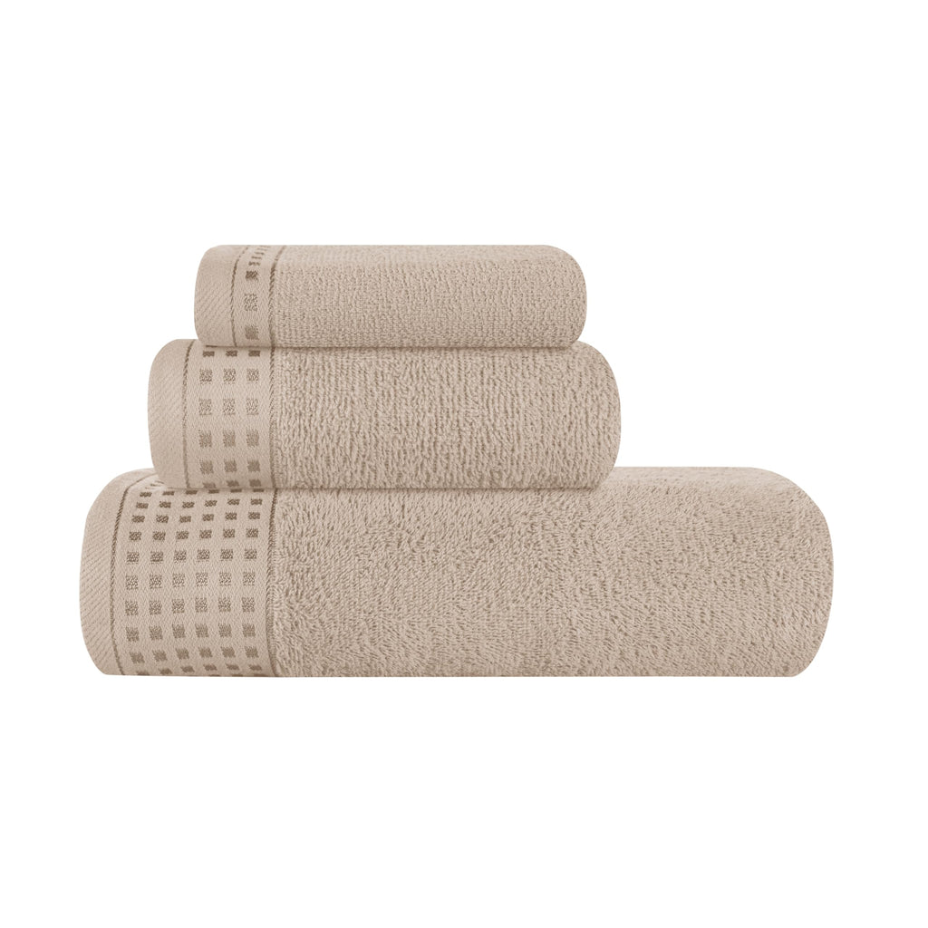 GLAMBURG 100% Cotton Ultra Soft 6 Pack Towel Set, Contains 2 Bath Towels 28x55 Inches, 2 Hand Towels 16x24 Inches & 2 Wash Coths 12x12 Inches, Compact Absorbent Lightweight & Quickdry - Pink