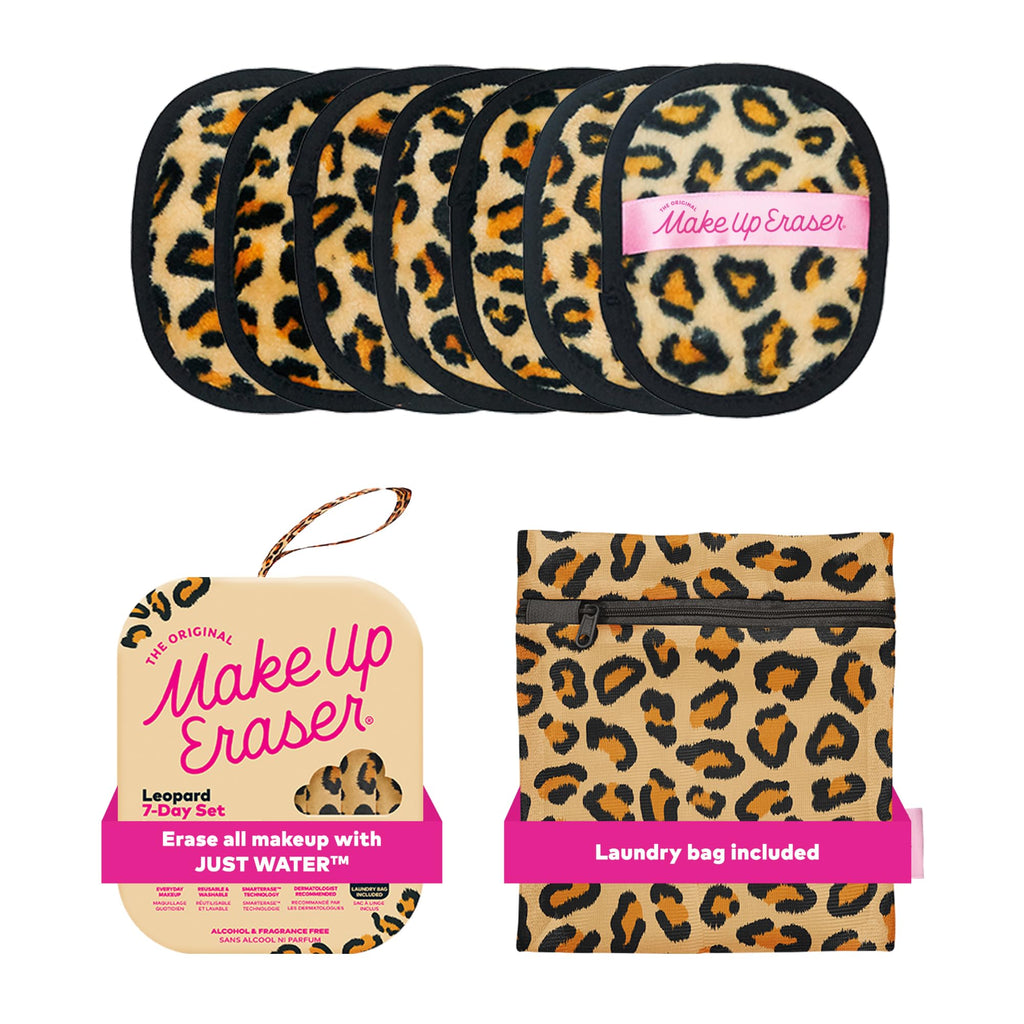 The Original MakeUp Eraser 7-Day Set, Erase All Makeup with Just Water, Including Waterproof Mascara, Eyeliner, Foundation, Lipstick, Sunscreen, and More! Seashells, 7ct.
