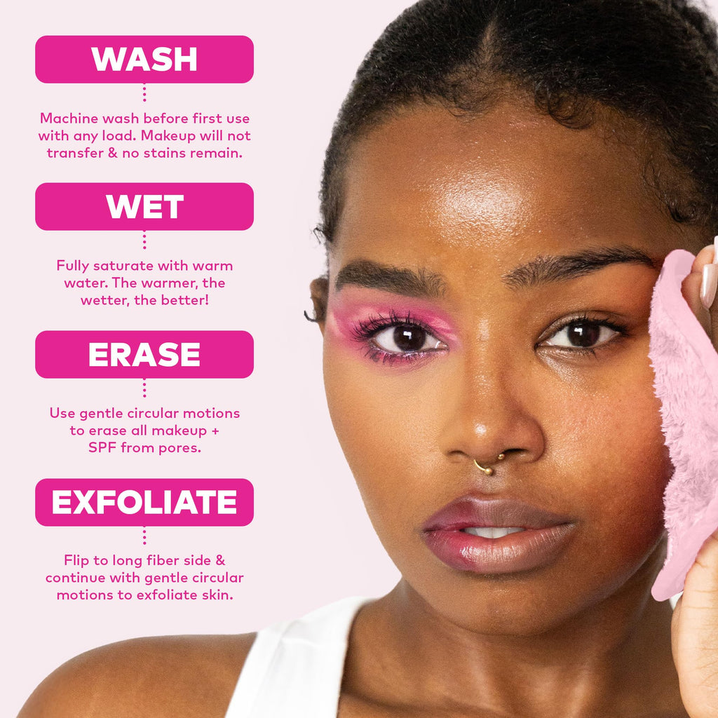The Original MakeUp Eraser 7-Day Set, Erase All Makeup with Just Water, Including Waterproof Mascara, Eyeliner, Foundation, Lipstick, Sunscreen, and More! Seashells, 7ct.
