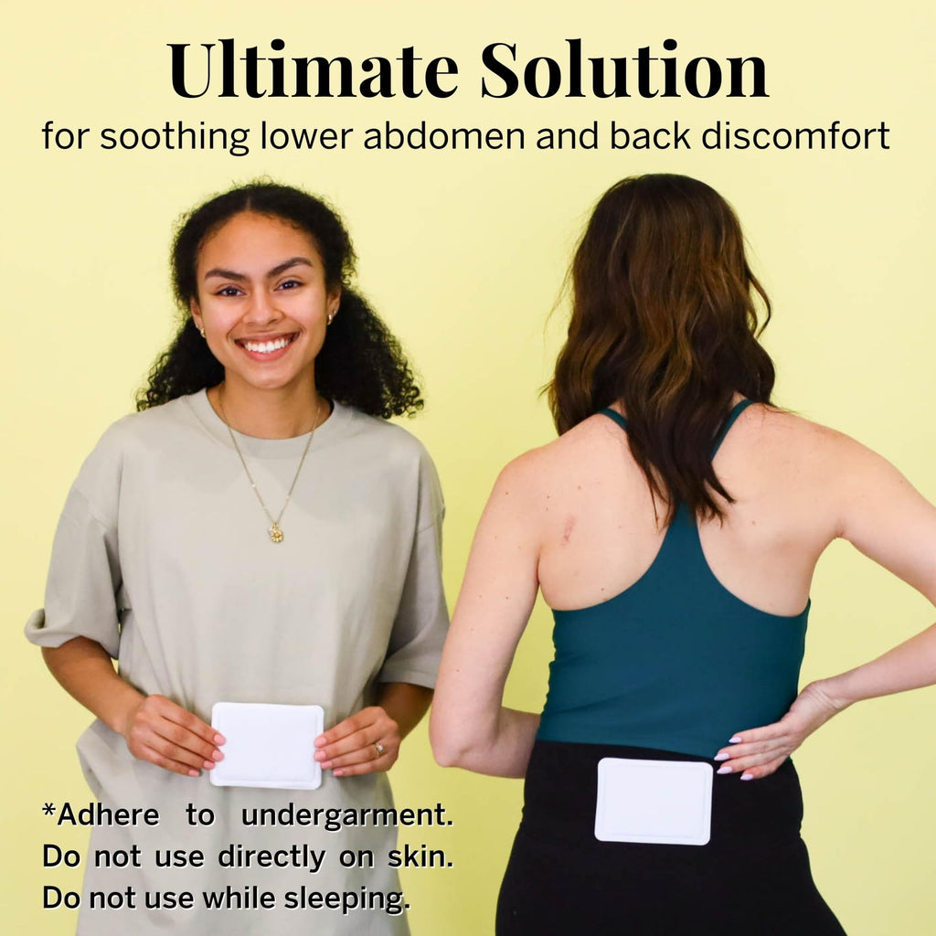 Pixie Period Cramps Menstrual Pain Relief Heat Patches - Lower Abdominal & Back Ache Therapy - Natural Alternative to Lidocaine ICY Hot - Up to 8 Hours - 3 Count Discreet Disposable Heat Pads