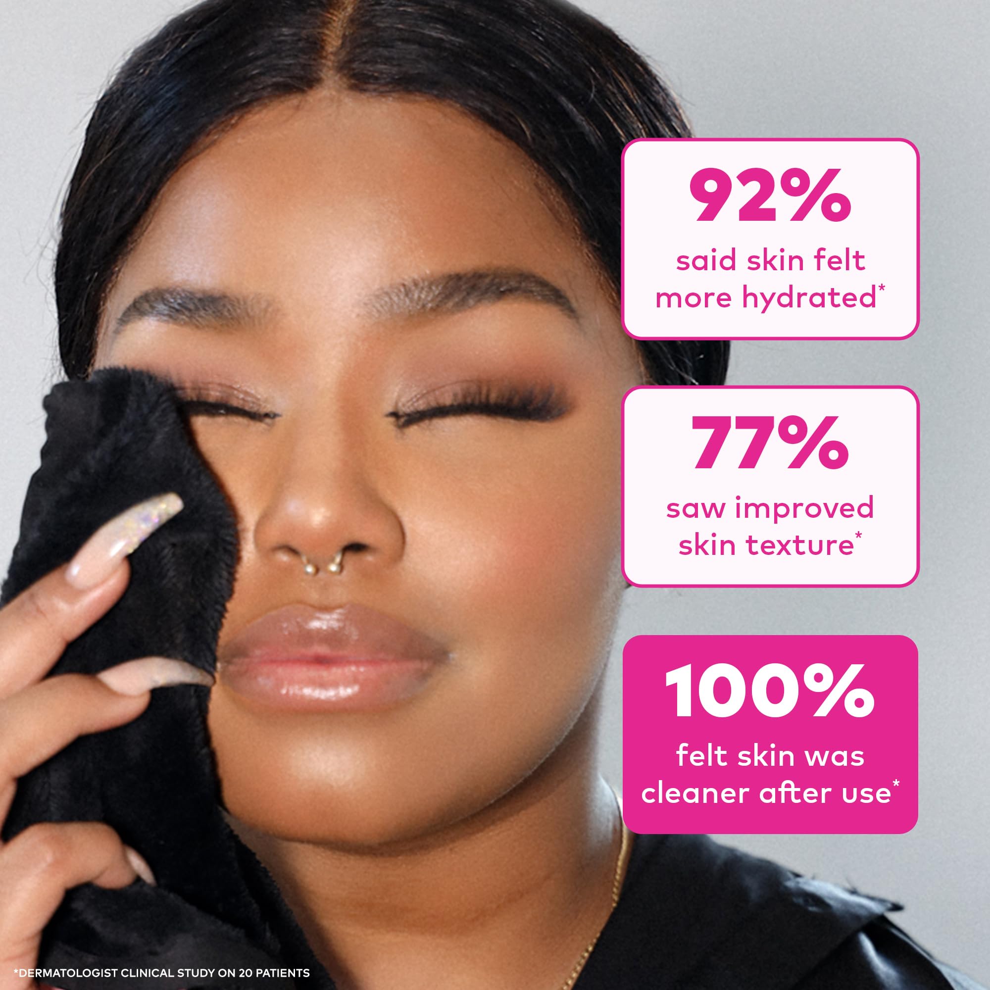 The Original MakeUp Eraser PRO, Effortlessly Remove All Makeup Using Only Water, Including Waterproof Mascara, Eyeliner, Foundation, Lipstick, Sunscreen,and More! Original Pink, 1ct.