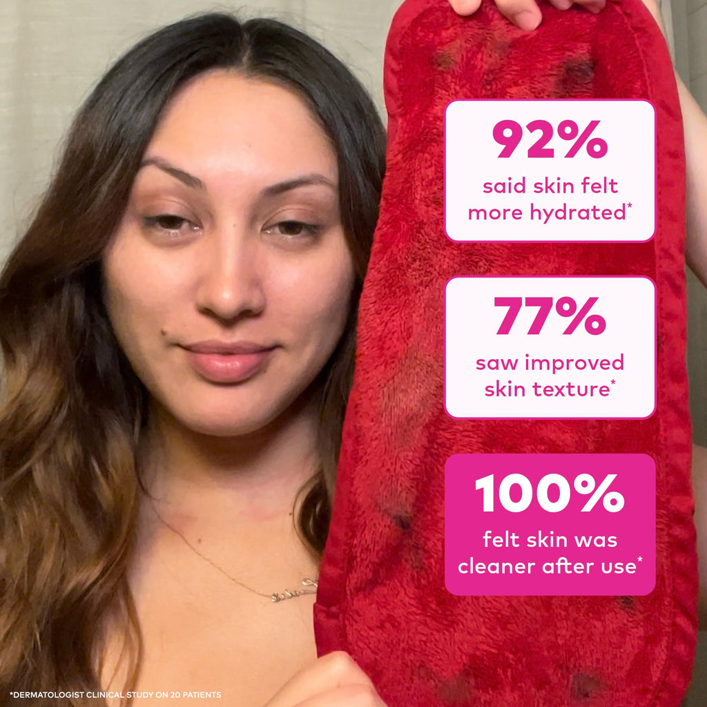The Original MakeUp Eraser PRO, Effortlessly Remove All Makeup Using Only Water, Including Waterproof Mascara, Eyeliner, Foundation, Lipstick, Sunscreen,and More! Original Pink, 1ct.