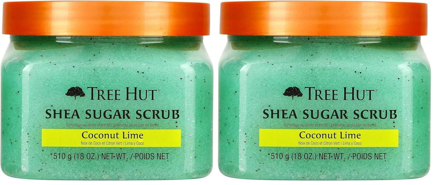 Tree Hut Watermelon Body Scrub, Exfoliating & Hydrating Sugar Scrub with Shea Butter & Essential Oils, Smooth Skin, Body Exfoliator For All Skin Types, Self Care Gifts for Women, Vegan, 18 Oz