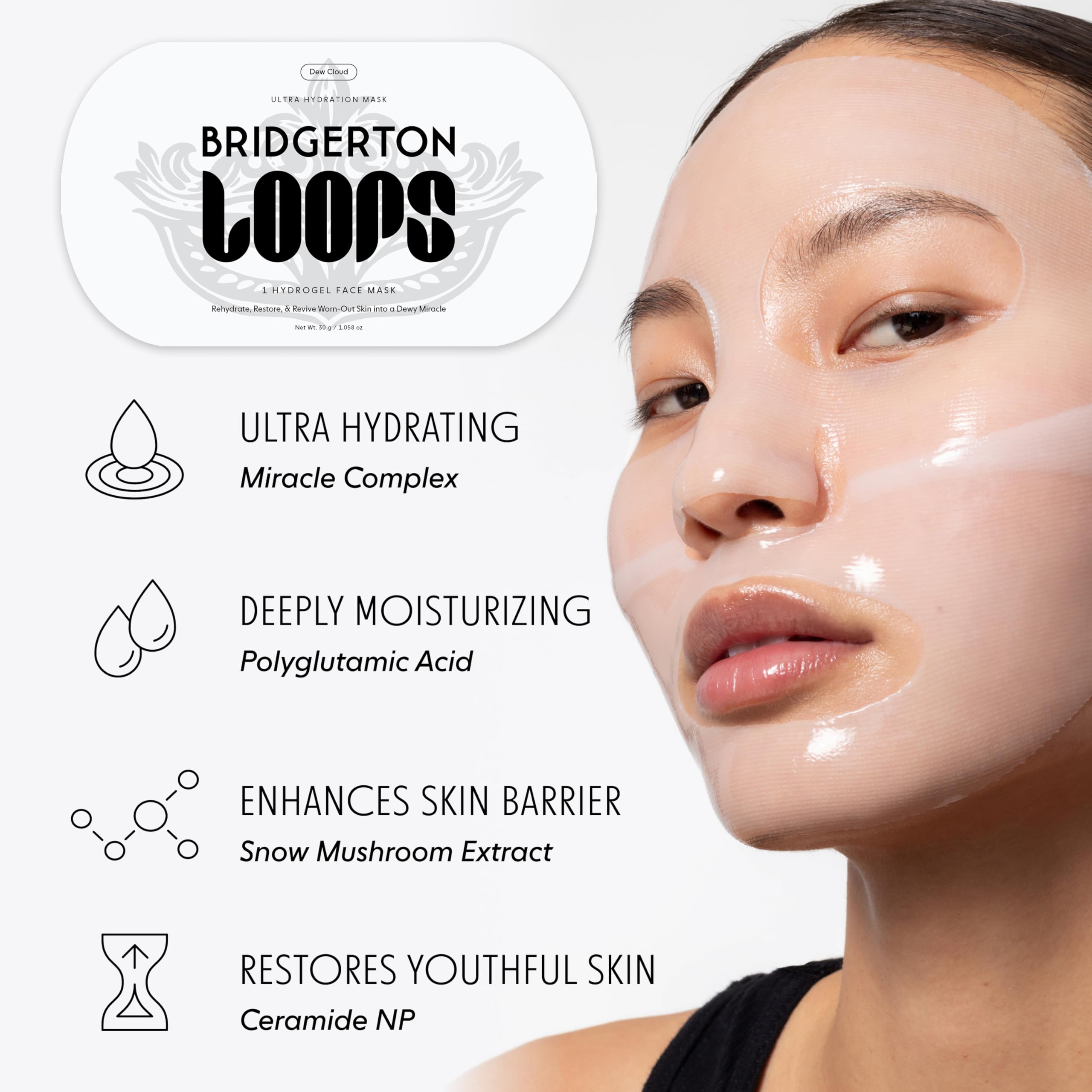 LOOPS VARIETY LOOP KIT - The Best Hydrogel Korean Face Masks for Every Skin Moment - Loops Face Mask - 5 Masks for Hydrating, Detoxifying, Repairing, Soothing, and Rejuvenating - All Skin Types 5pc