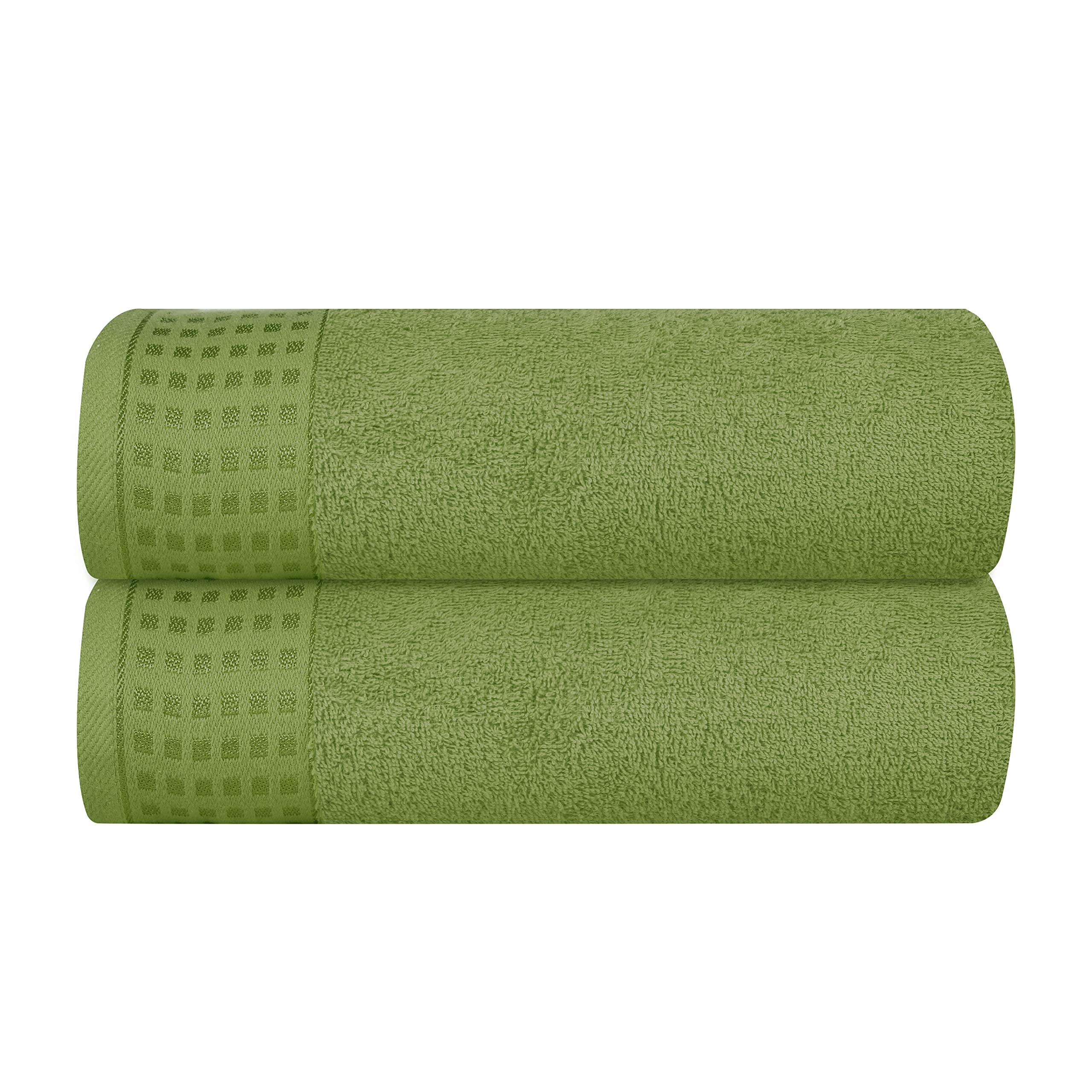 GLAMBURG 100% Cotton Ultra Soft 6 Pack Towel Set, Contains 2 Bath Towels 28x55 Inches, 2 Hand Towels 16x24 Inches & 2 Wash Coths 12x12 Inches, Compact Absorbent Lightweight & Quickdry - Pink