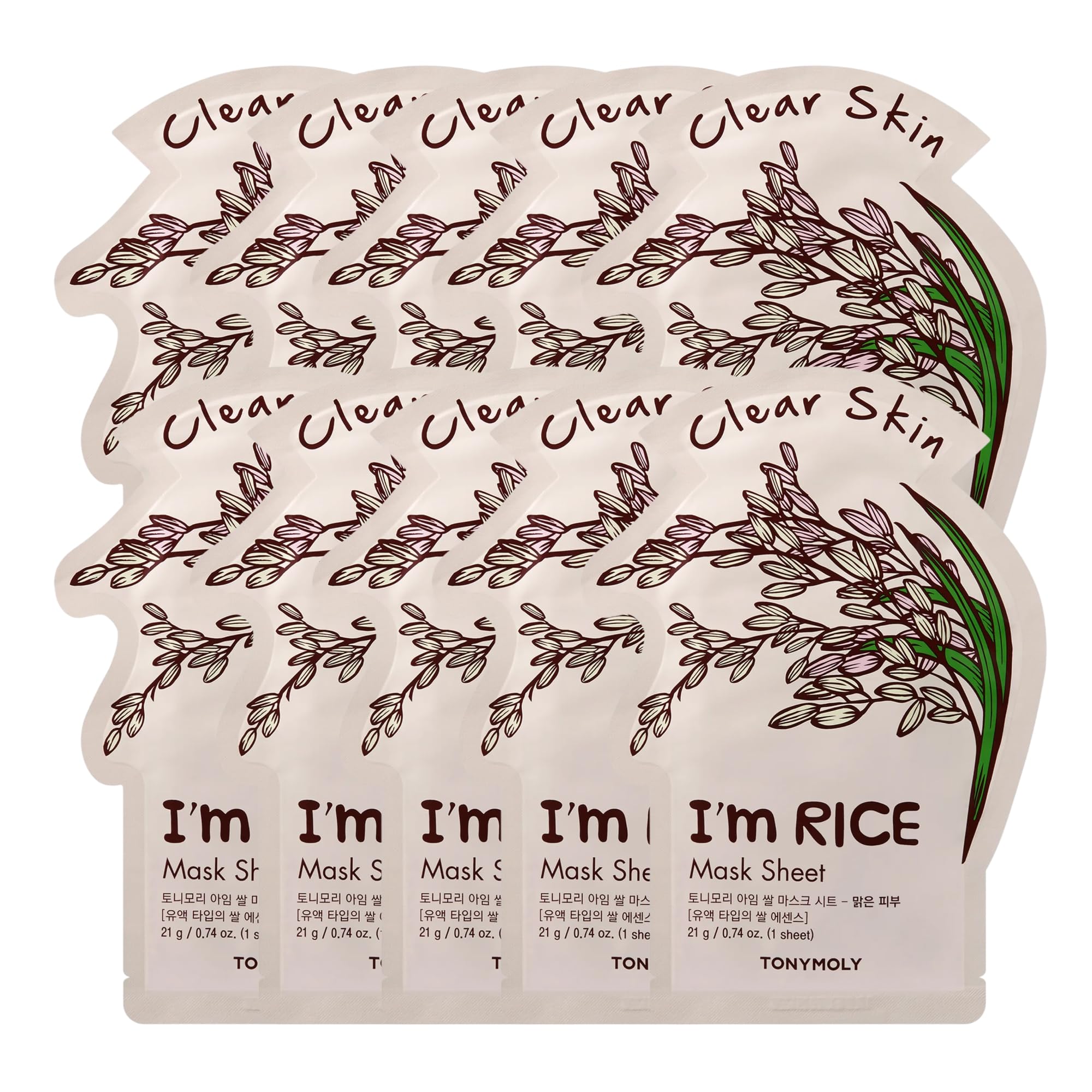 TONYMOLY I’m Sheet Mask Gift Set – Korean Face Mask Variety Pack with Hydrating & Vitamin Essences, 10 Pack