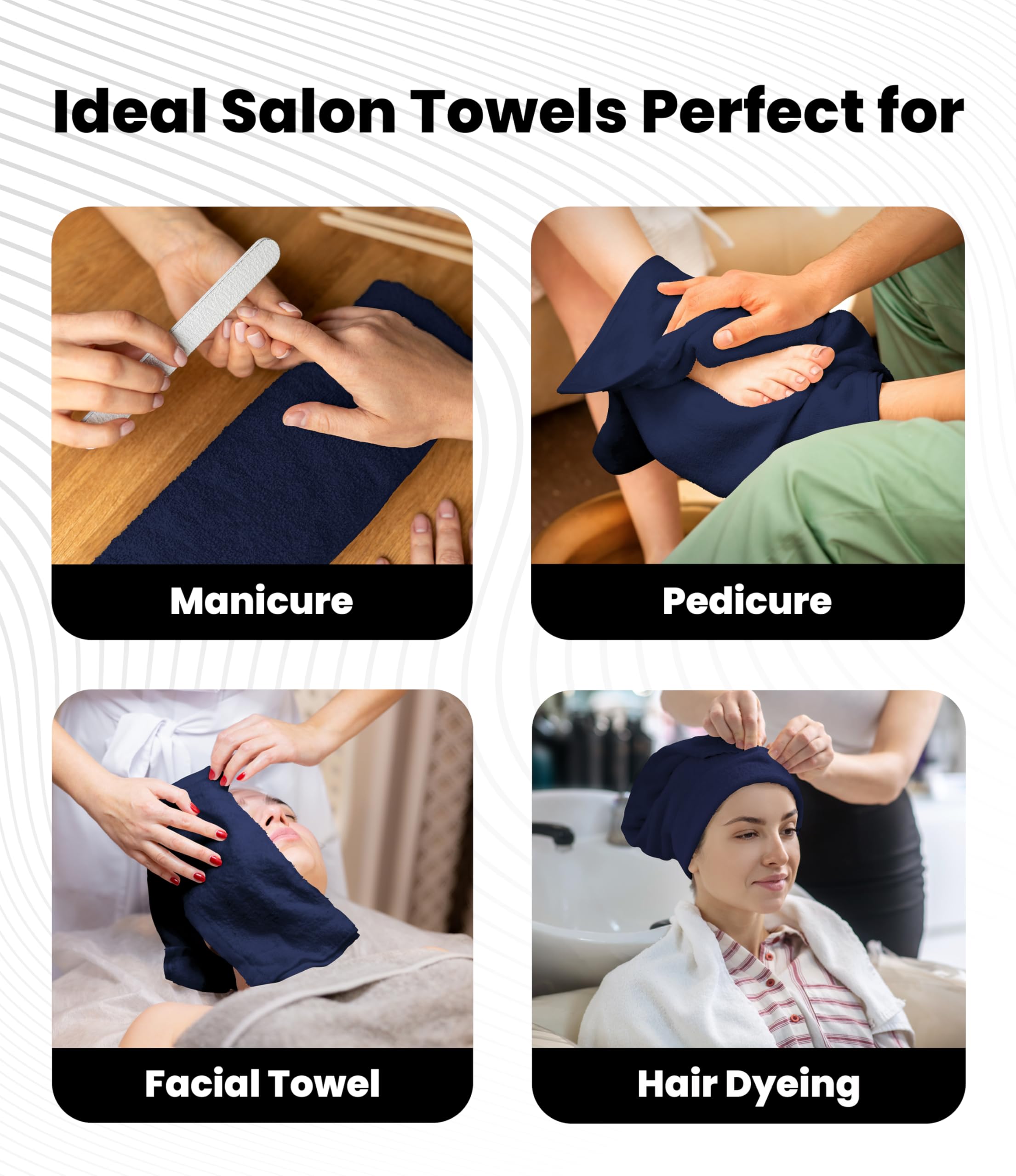 Avalon Towels Salon Towel - Pink Hand Towels Bulk Pack of 24 - 100% Cotton Absorbent Spa, Facial & Gym Towel for Working Out - 16x27 Inches (Not Bleach Proof)