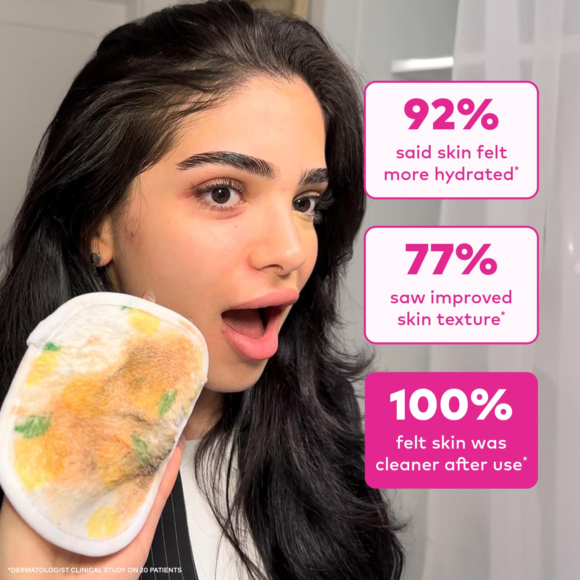 The Original MakeUp Eraser 7-Day Set, Erase All Makeup with Just Water, Including Waterproof Mascara, Eyeliner, Foundation, Lipstick, Sunscreen, and More! Seashells, 7ct.