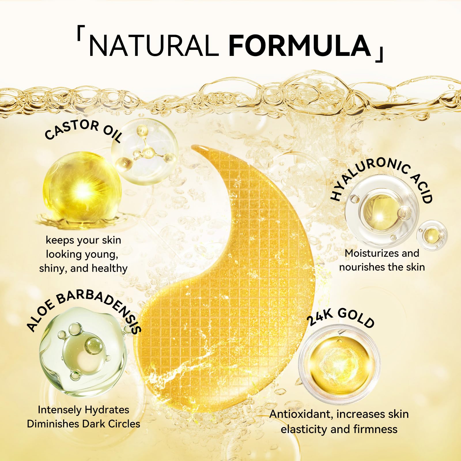 BREYLEE Aloe Vera Eye Masks– 60 Pcs - Puffy Eyes and Dark Circles Treatments – Look Younger and Reduce Wrinkles and Fine Lines Undereye, Improve and Firm eye Skin - Pure Natural Material Extraction