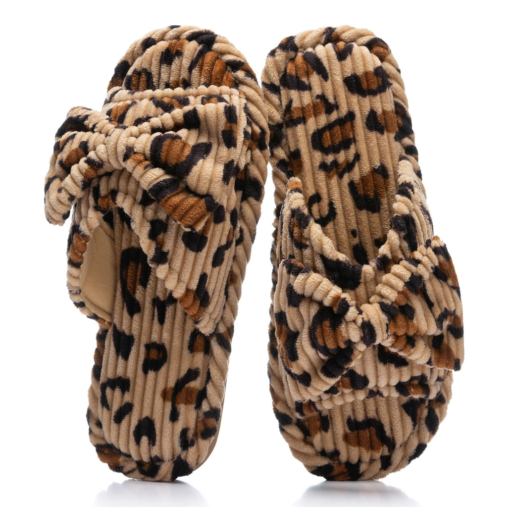 GOEWY Cute Slippers for Women Indoor and Outdoor Cozy Soft Bow Open Toe Womens Slippers with Memory Foam Anti-Skid Sole Slides Spa Birthday Gifts for Women Mom Her Ladies Bridesmaid