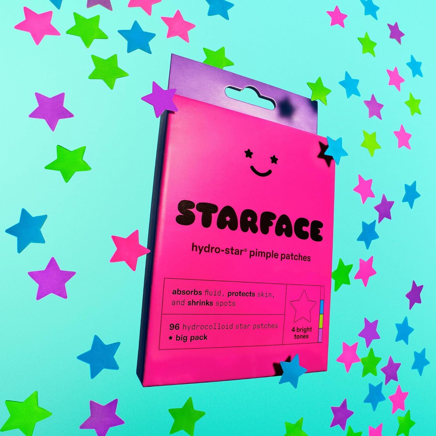 Starface Hydro-Star Holographic Pimple Patch Refills, Hydrocolloid, Dermatologist Tested, Covers and Protects Spots, Absorbs Pimple Gunk, Vegan, Cruelty-Free Skincare, Amazon Exclusive (36 Count)