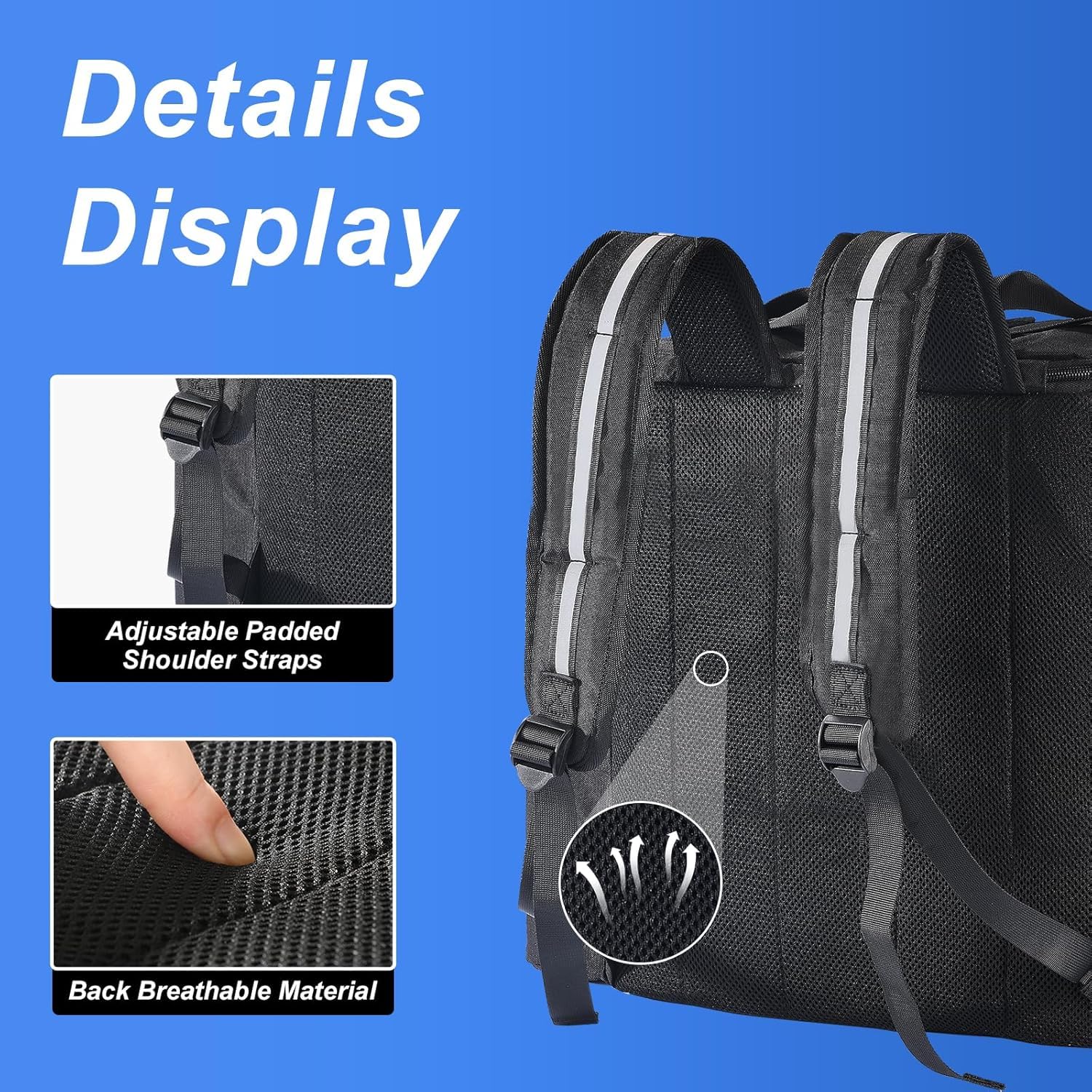 Food Delivery Backpack with 4 Cup Holder, Insulated Pizza Delivery Bag for Delivery Bike, Large Leakproof Delivery Bags for Hot/Cold Food for Uber Eats, Doordash, Postmates（Black）