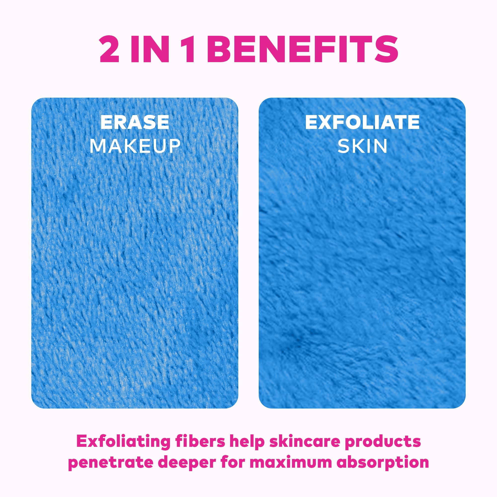 The Original MakeUp Eraser PRO, Effortlessly Remove All Makeup Using Only Water, Including Waterproof Mascara, Eyeliner, Foundation, Lipstick, Sunscreen,and More! Original Pink, 1ct.