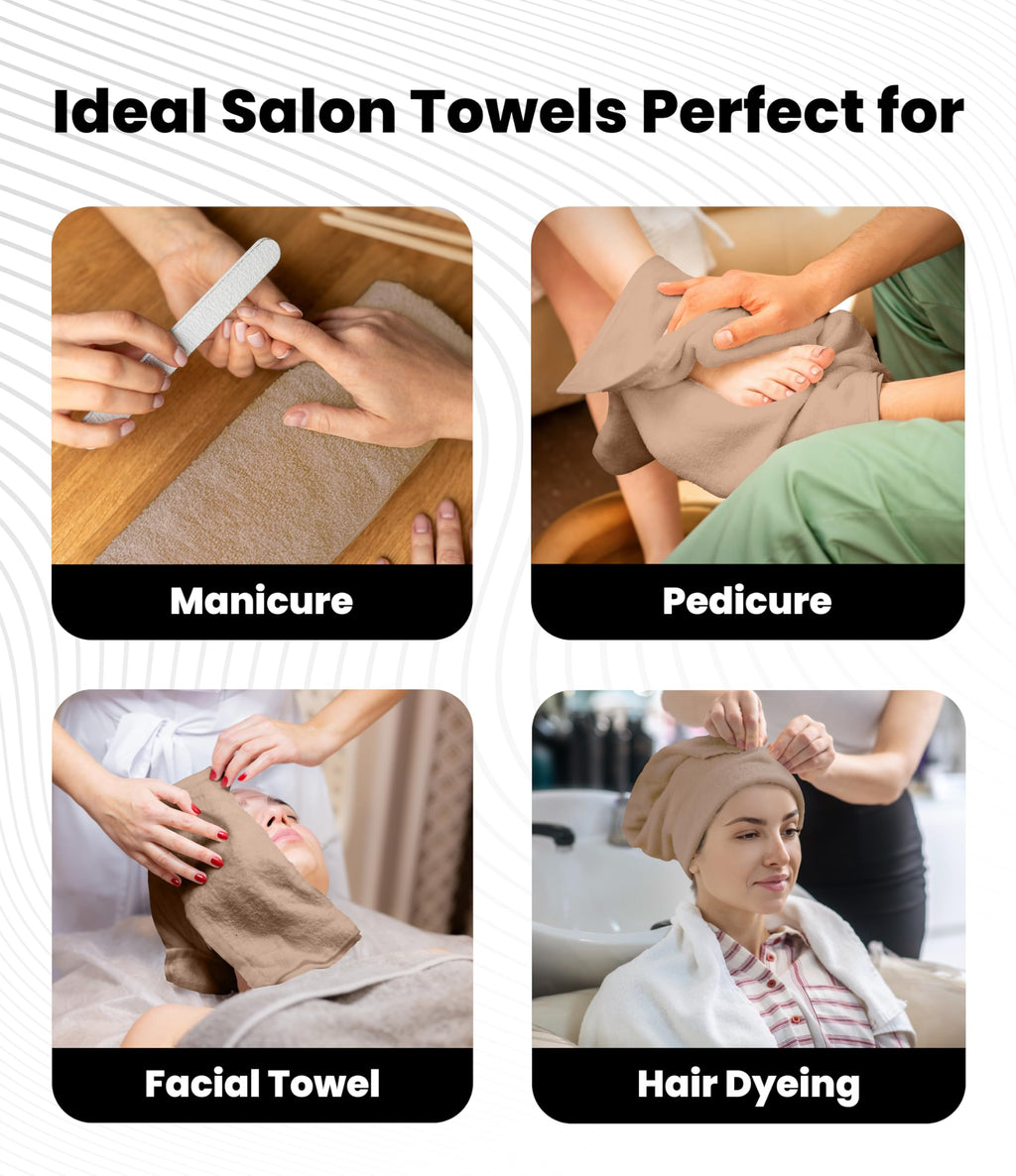 Avalon Towels Salon Towel - Pink Hand Towels Bulk Pack of 24 - 100% Cotton Absorbent Spa, Facial & Gym Towel for Working Out - 16x27 Inches (Not Bleach Proof)