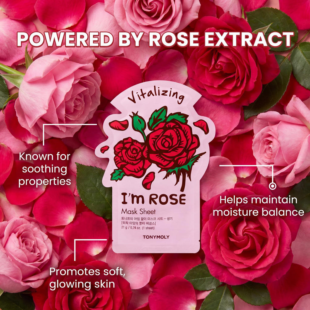 TONYMOLY I’m Sheet Mask Gift Set – Korean Face Mask Variety Pack with Hydrating & Vitamin Essences, 10 Pack