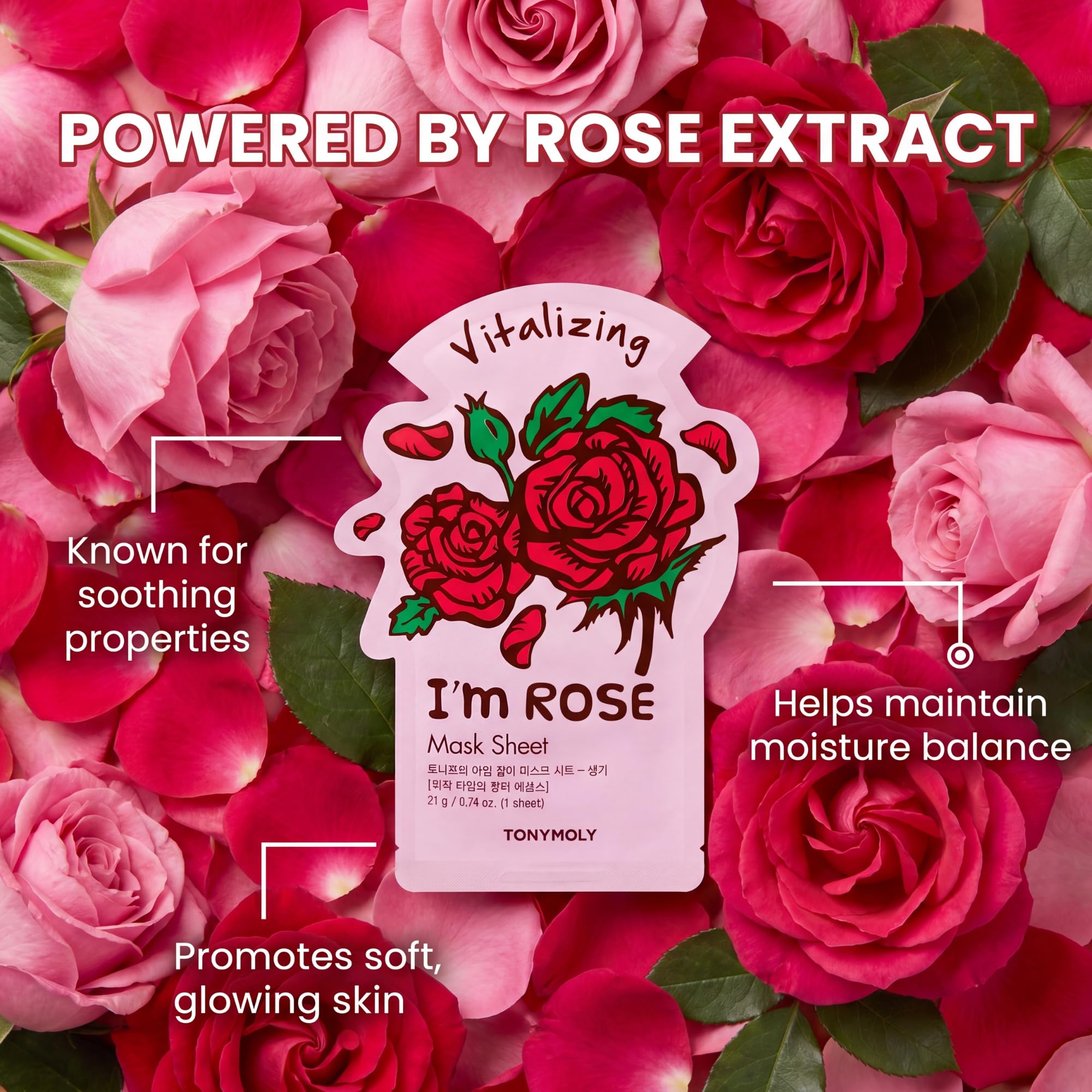 TONYMOLY I’m Sheet Mask Gift Set – Korean Face Mask Variety Pack with Hydrating & Vitamin Essences, 10 Pack
