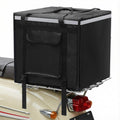 CroBlissful Huge Heat Insulation Food Delivery Bag for Motorcycle, Big Pizza Delivery Bags for Bicycle/scooter, 2 Layers, Rigid Frame(Side Loading,20 x 20 x 20 Inches)