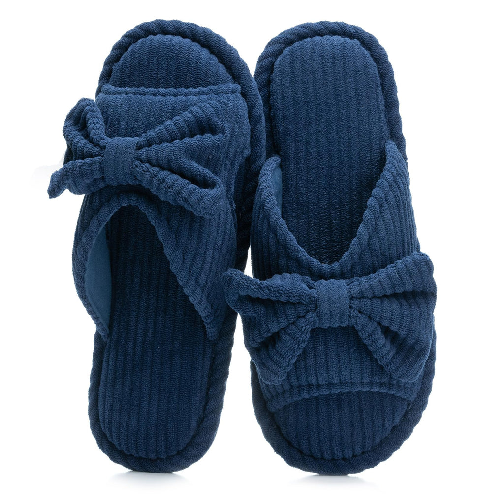 GOEWY Cute Slippers for Women Indoor and Outdoor Cozy Soft Bow Open Toe Womens Slippers with Memory Foam Anti-Skid Sole Slides Spa Birthday Gifts for Women Mom Her Ladies Bridesmaid