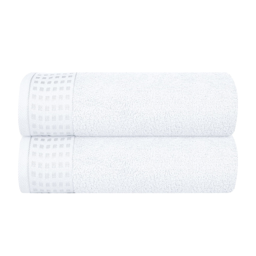 GLAMBURG 100% Cotton Ultra Soft 6 Pack Towel Set, Contains 2 Bath Towels 28x55 Inches, 2 Hand Towels 16x24 Inches & 2 Wash Coths 12x12 Inches, Compact Absorbent Lightweight & Quickdry - Pink