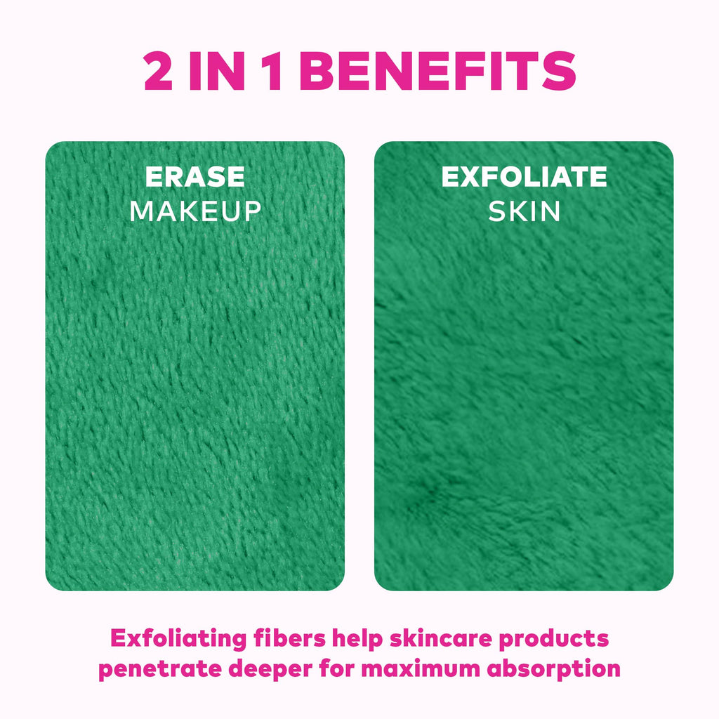 The Original MakeUp Eraser 7-Day Set, Erase All Makeup with Just Water, Including Waterproof Mascara, Eyeliner, Foundation, Lipstick, Sunscreen, and More! Seashells, 7ct.
