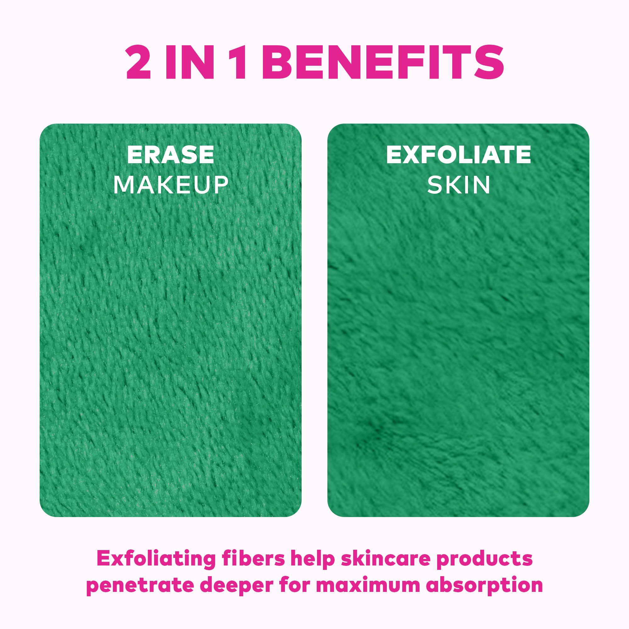 The Original MakeUp Eraser 7-Day Set, Erase All Makeup with Just Water, Including Waterproof Mascara, Eyeliner, Foundation, Lipstick, Sunscreen, and More! Seashells, 7ct.