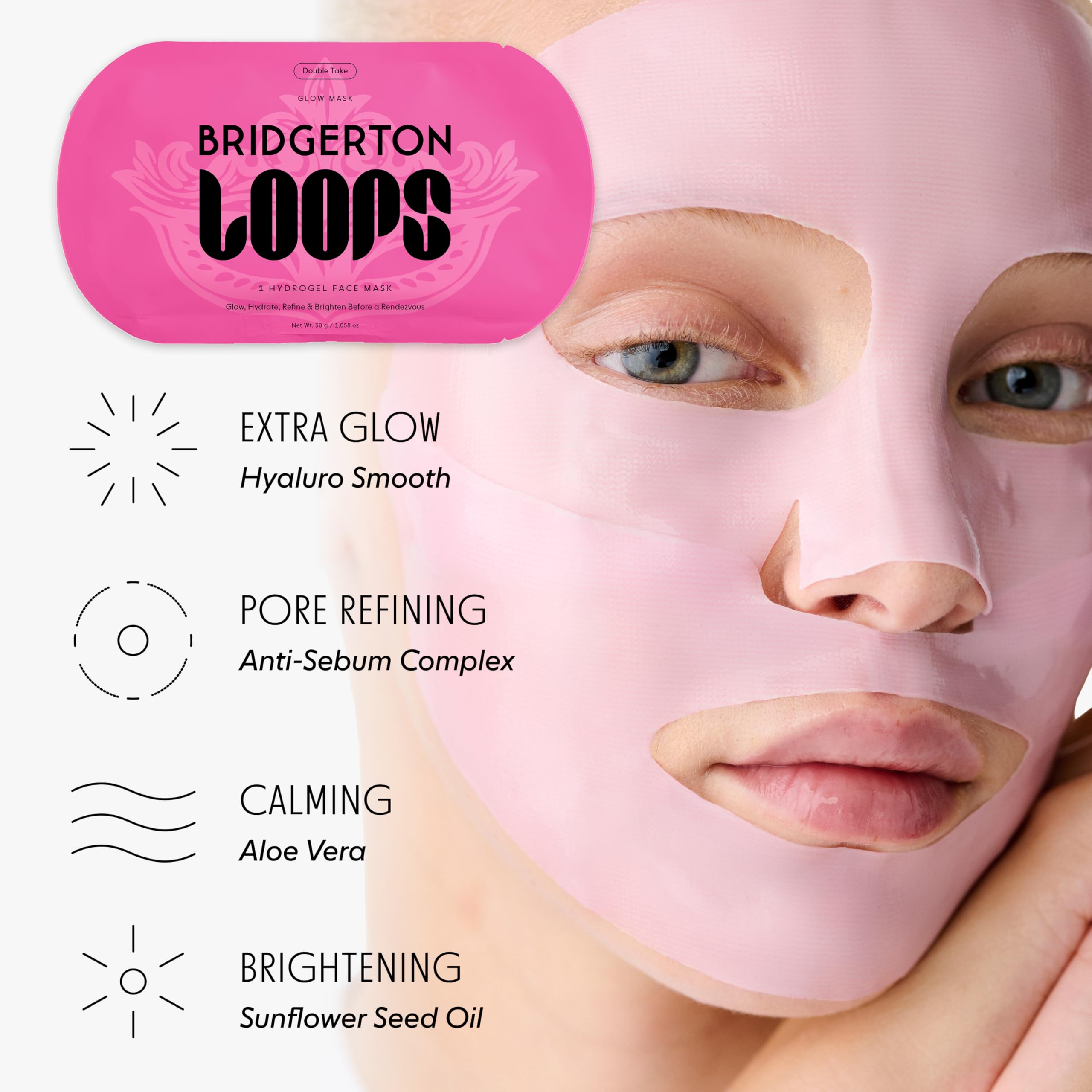 LOOPS VARIETY LOOP KIT - The Best Hydrogel Korean Face Masks for Every Skin Moment - Loops Face Mask - 5 Masks for Hydrating, Detoxifying, Repairing, Soothing, and Rejuvenating - All Skin Types 5pc