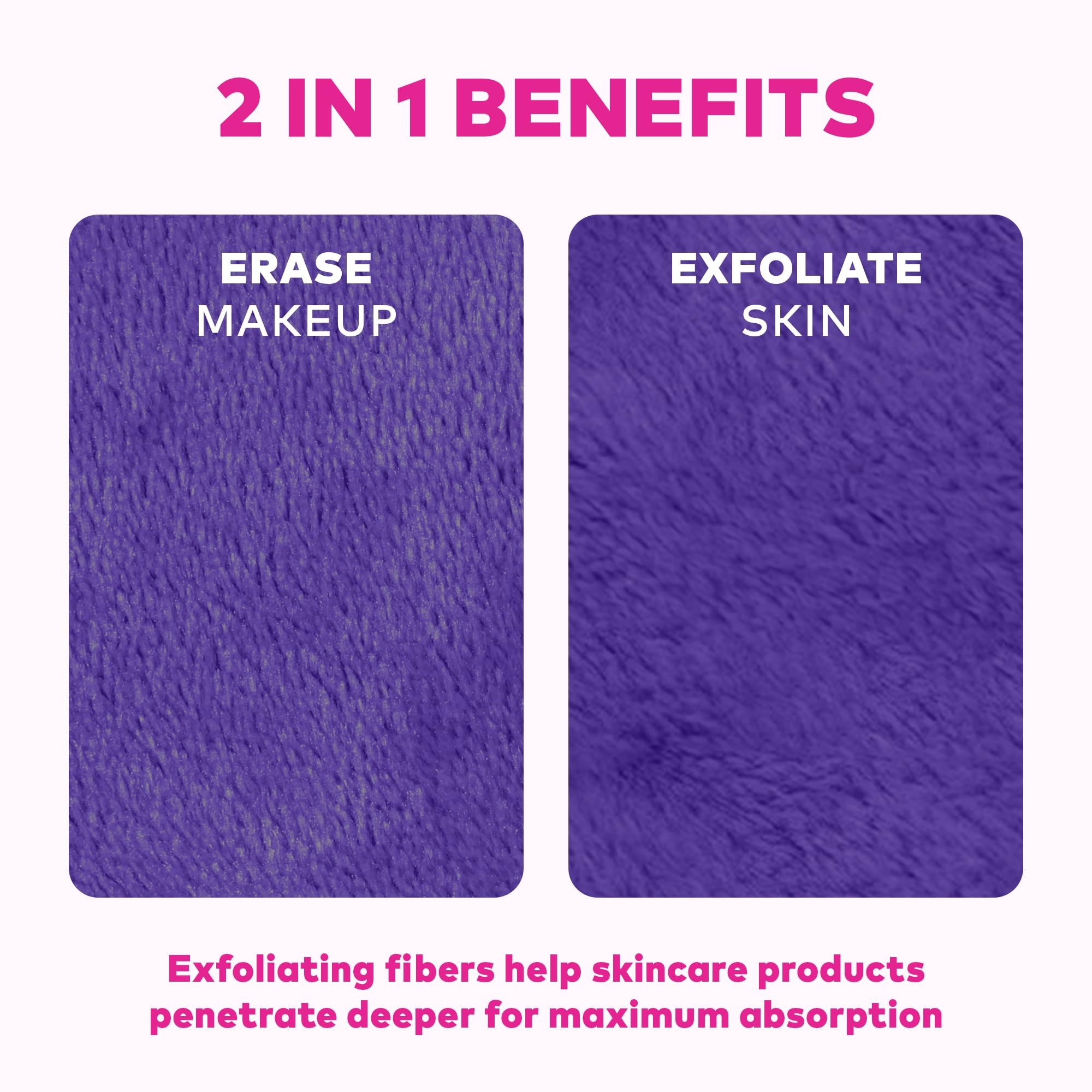 The Original MakeUp Eraser PRO, Effortlessly Remove All Makeup Using Only Water, Including Waterproof Mascara, Eyeliner, Foundation, Lipstick, Sunscreen,and More! Original Pink, 1ct.