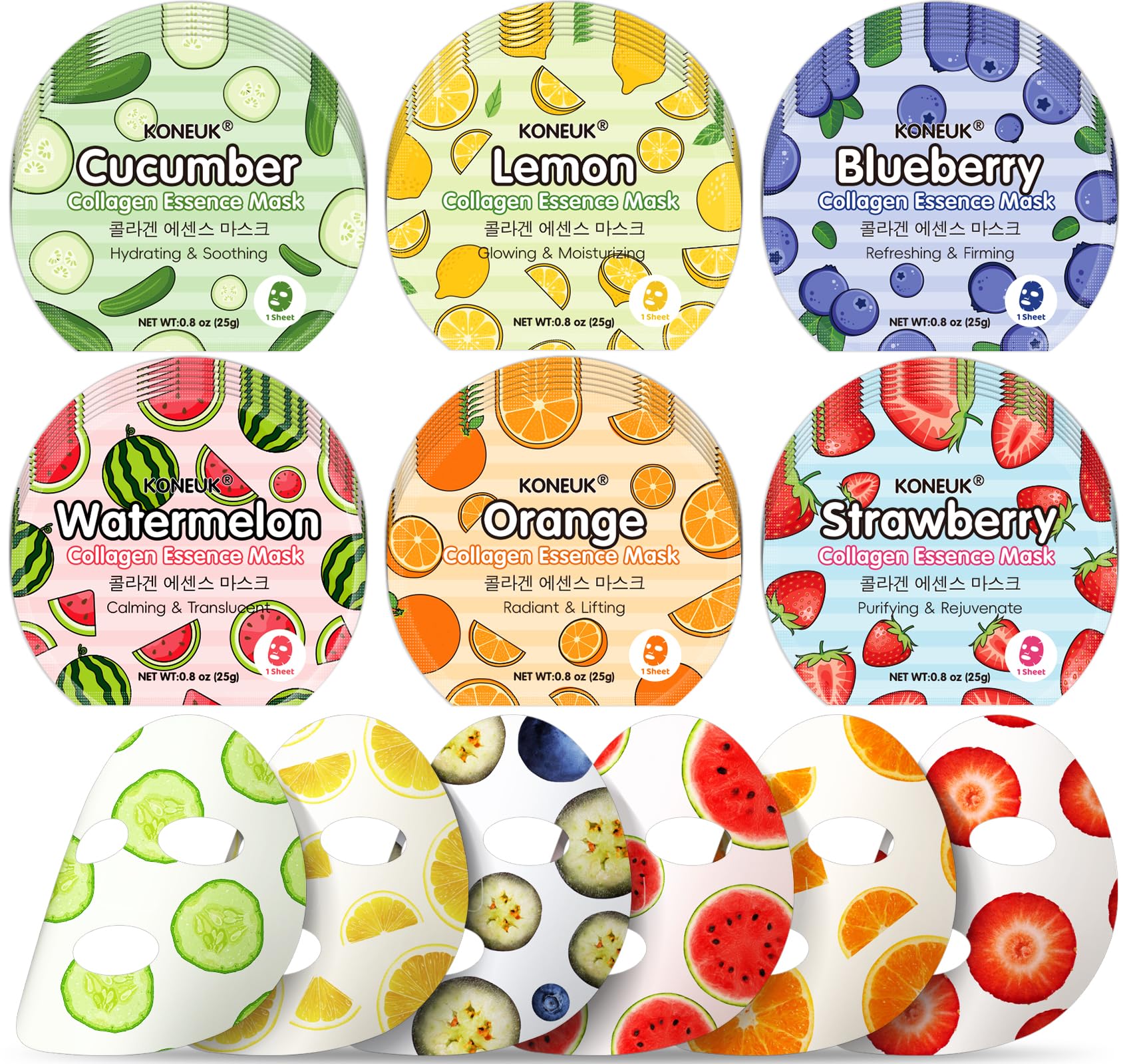KONEUK 30 Pack Aloe Vera Hydrating Face Masks Skincare, Moisturizing & Soothing Sheet Face Mask for Skin Care, Bulk Aloe Face Masks for After Sun Skin Care, Spa Party Gifts for Women