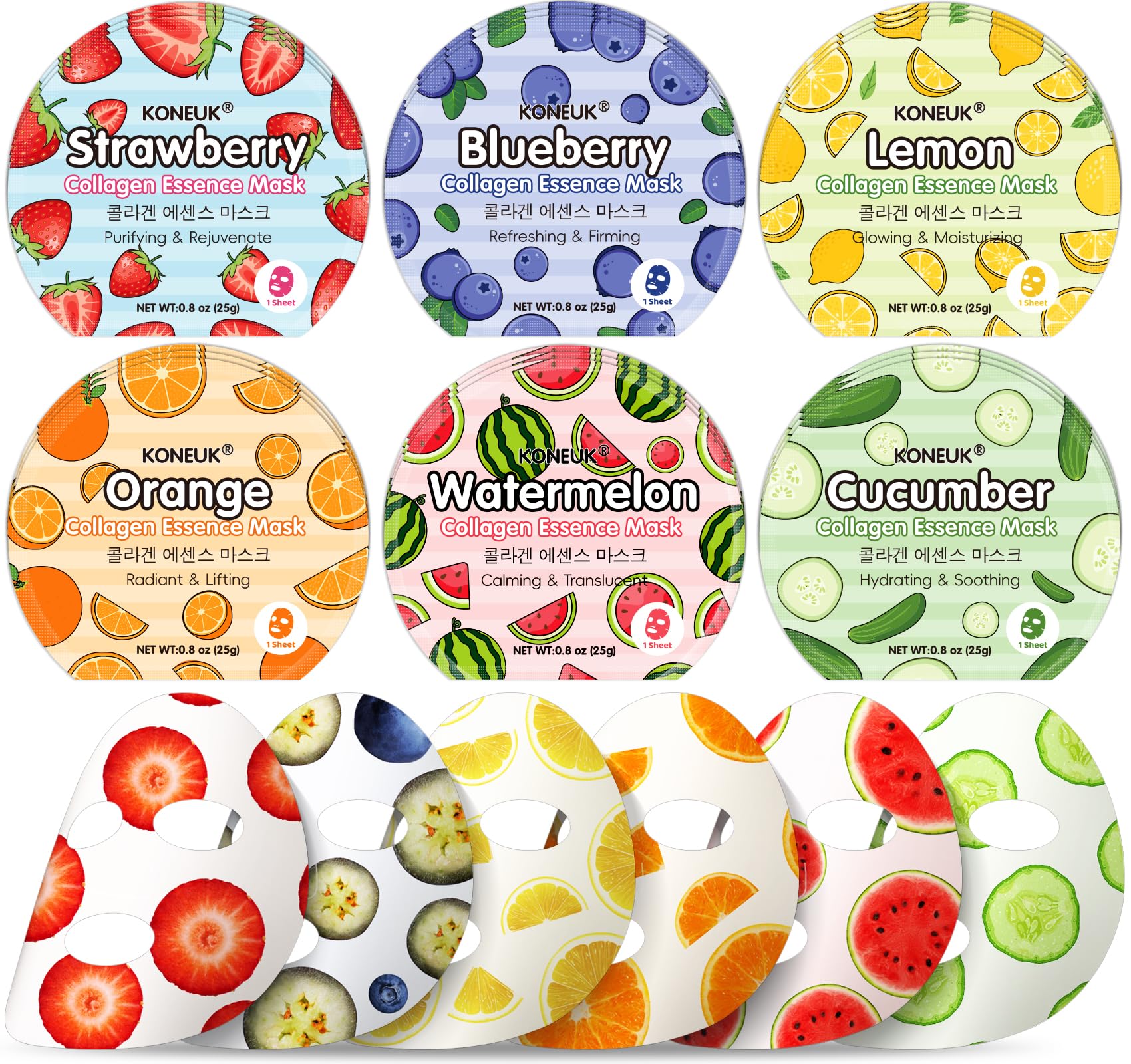 KONEUK 30 Pack Aloe Vera Hydrating Face Masks Skincare, Moisturizing & Soothing Sheet Face Mask for Skin Care, Bulk Aloe Face Masks for After Sun Skin Care, Spa Party Gifts for Women