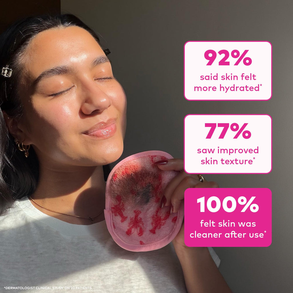 The Original MakeUp Eraser 7-Day Set, Erase All Makeup with Just Water, Including Waterproof Mascara, Eyeliner, Foundation, Lipstick, Sunscreen, and More! Seashells, 7ct.