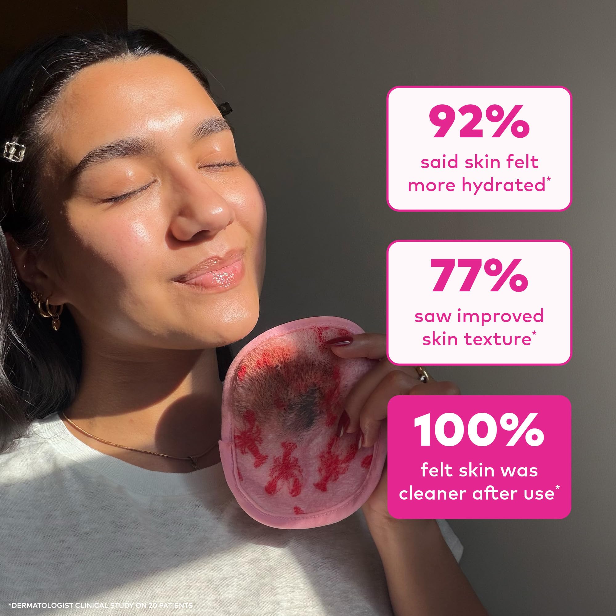 The Original MakeUp Eraser 7-Day Set, Erase All Makeup with Just Water, Including Waterproof Mascara, Eyeliner, Foundation, Lipstick, Sunscreen, and More! Seashells, 7ct.