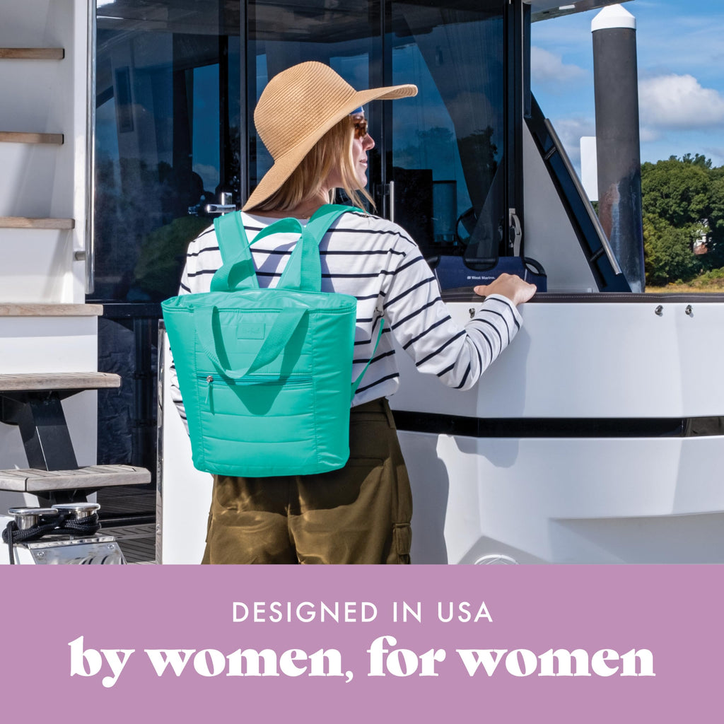 Fit & Fresh Mari Cooler Backpack for Women, Insulated Leakproof Soft Cooler Bag (12 Can), Lunch Tote, Beach Cooler, Lightweight Travel Picnic Tote, Hot Pink