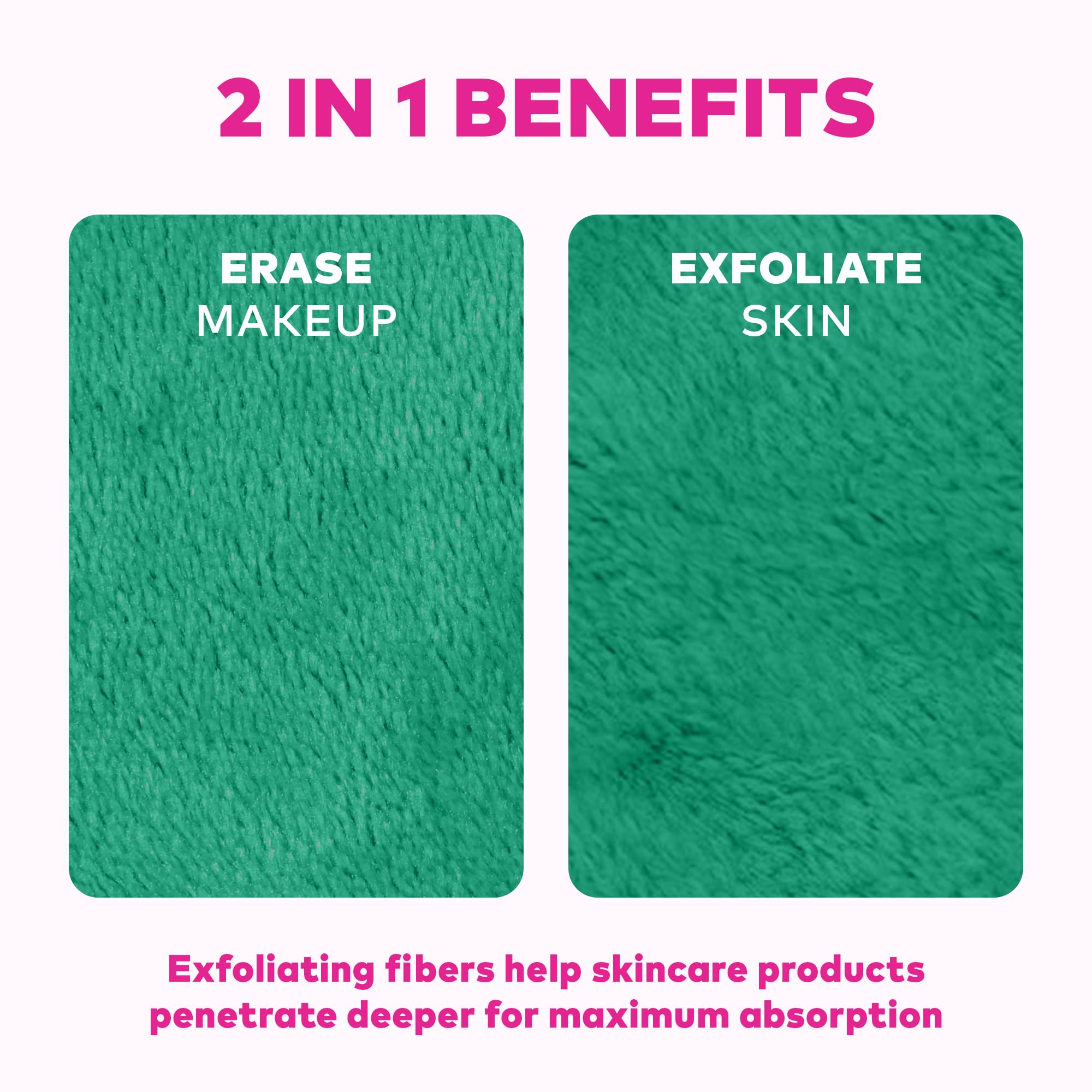 The Original MakeUp Eraser PRO, Effortlessly Remove All Makeup Using Only Water, Including Waterproof Mascara, Eyeliner, Foundation, Lipstick, Sunscreen,and More! Original Pink, 1ct.