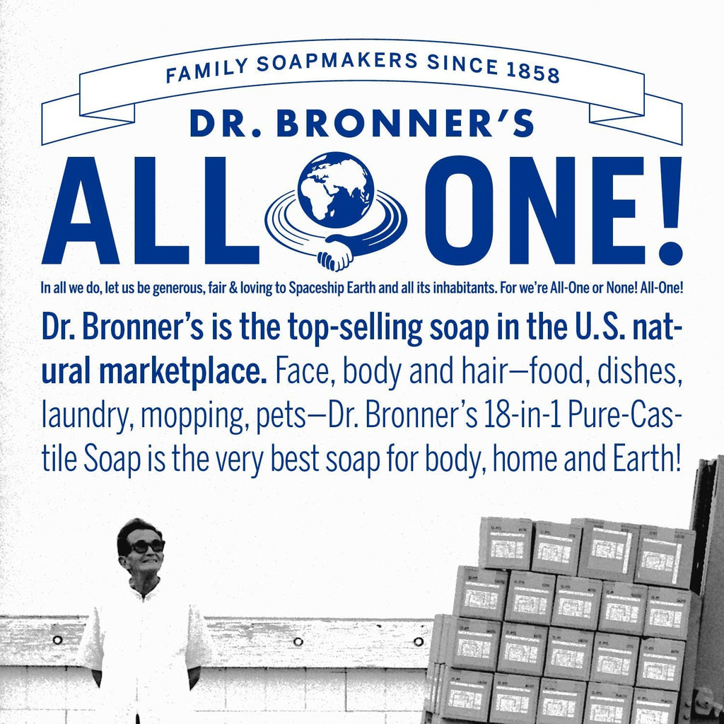 Dr. Bronner's Pure-Castile Magic Bar Soaps (5 Ounce Variety Gift Pack) Almond, Unscented, Lavender, Peppermint, Citrus, Rose - Made with Regenerative Organic Certified Oils, Vegan, Non-GMO