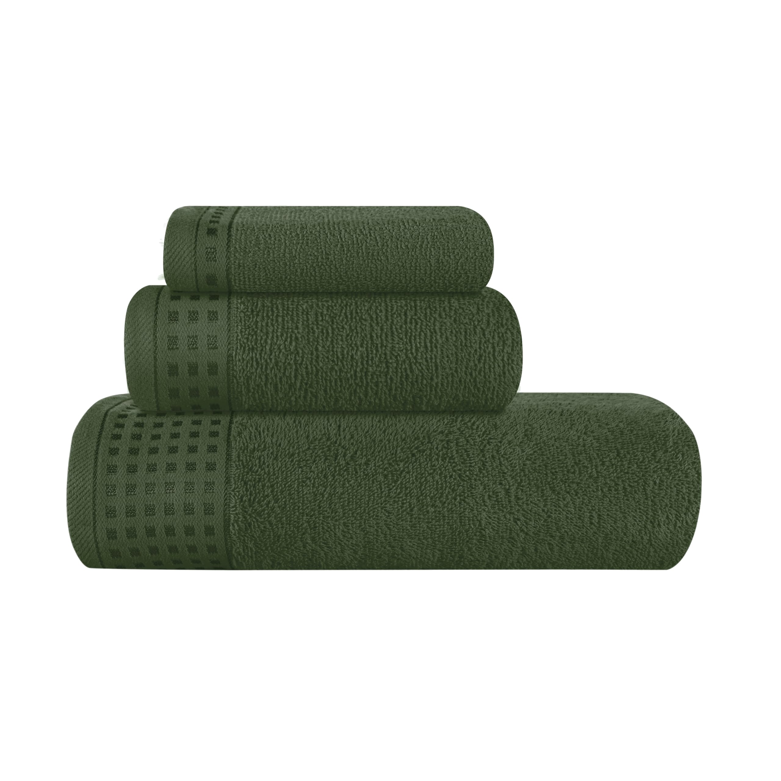 GLAMBURG 100% Cotton Ultra Soft 6 Pack Towel Set, Contains 2 Bath Towels 28x55 Inches, 2 Hand Towels 16x24 Inches & 2 Wash Coths 12x12 Inches, Compact Absorbent Lightweight & Quickdry - Pink